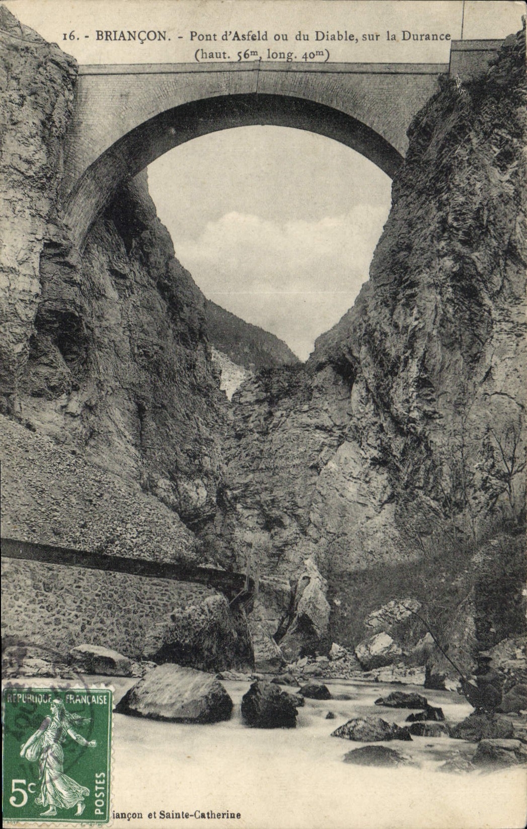 CPA Briancon Pont d'Asfeld on du Diable sur la Durance