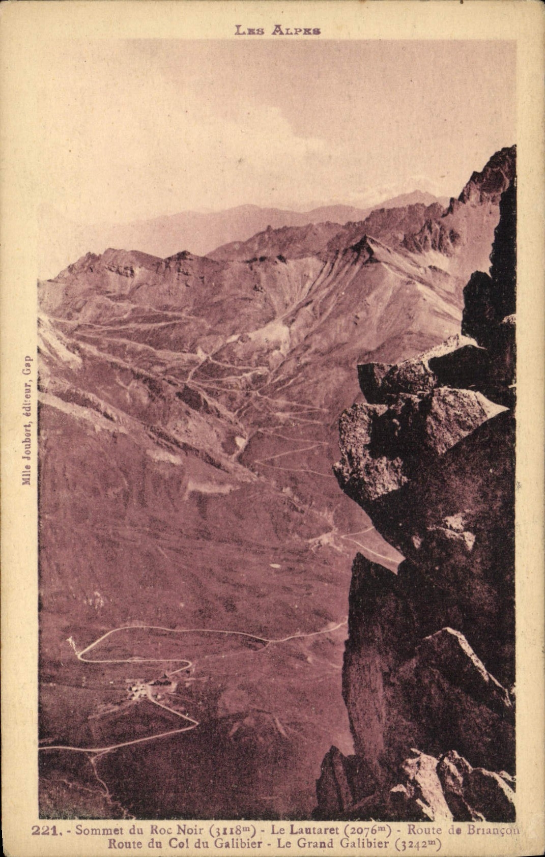 CPA Les Alpes Sommet du Roc Noir Le Lautaret Route de Briancon