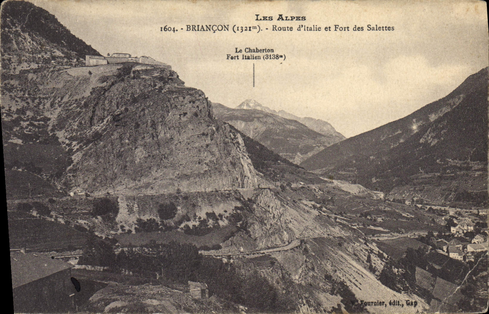 CPA Briancon Route d'Italie et Fort des Salettes 