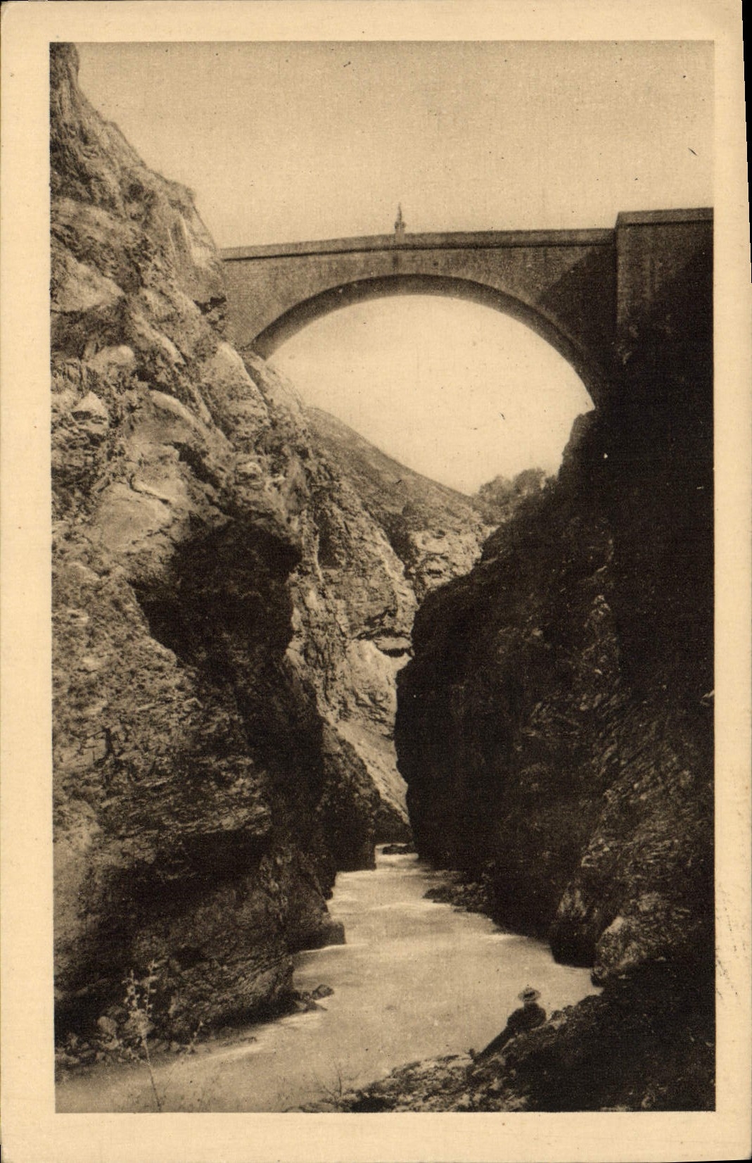 CPA Briancon Le Pont d'Asfeld au dessus de la Durance