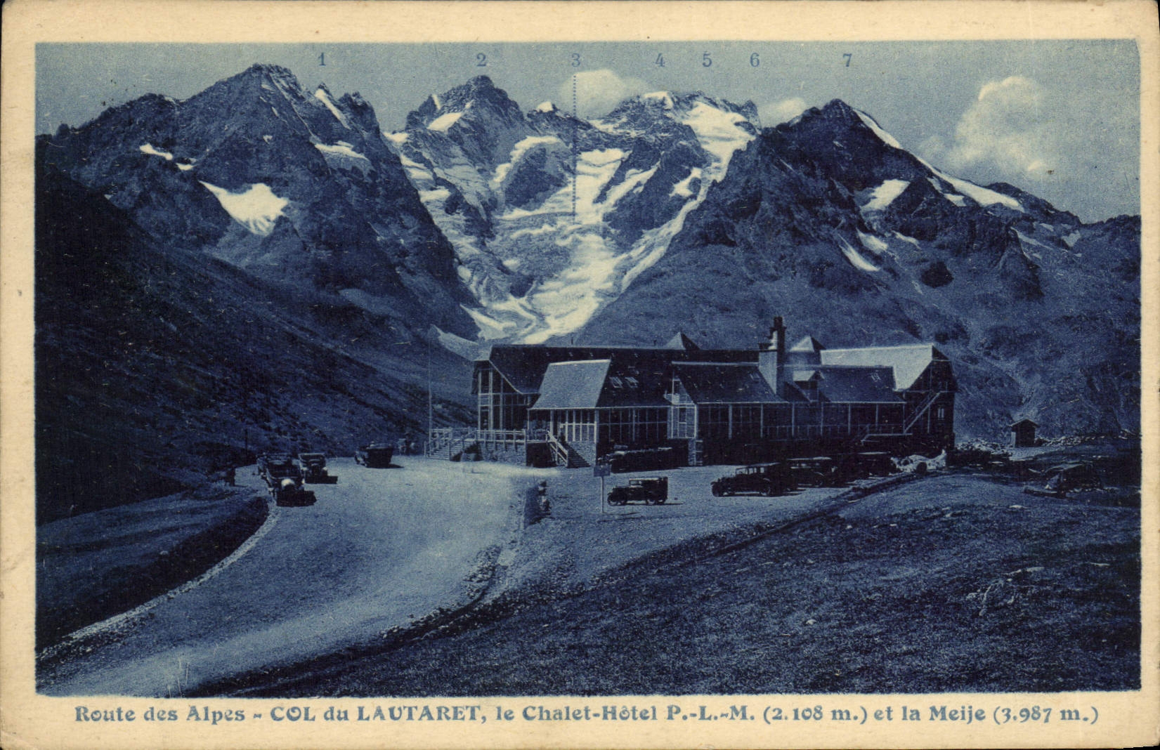 CPA Route des Alpes Col du Lautaret le Chalet Hotel PLM et la Meije