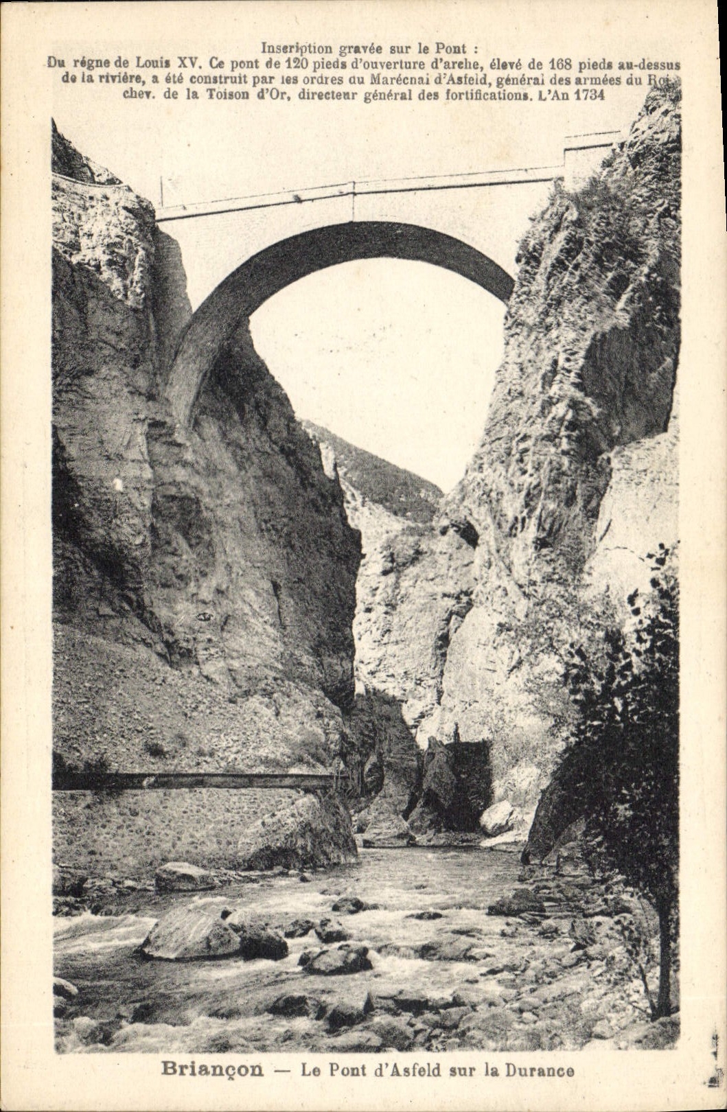CPA Briancon Le Pont d'Asfeld sur la Durance