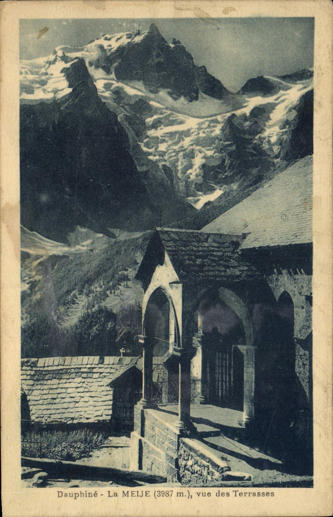 CPA Dauphine La Meije vue des Terrasses
