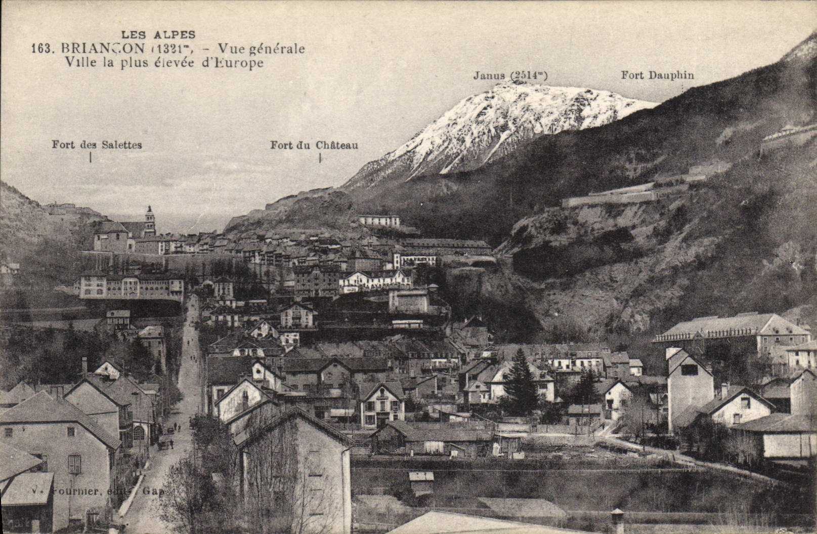 CPA Briancon Vue generale Ville la plus elevee d'Europe