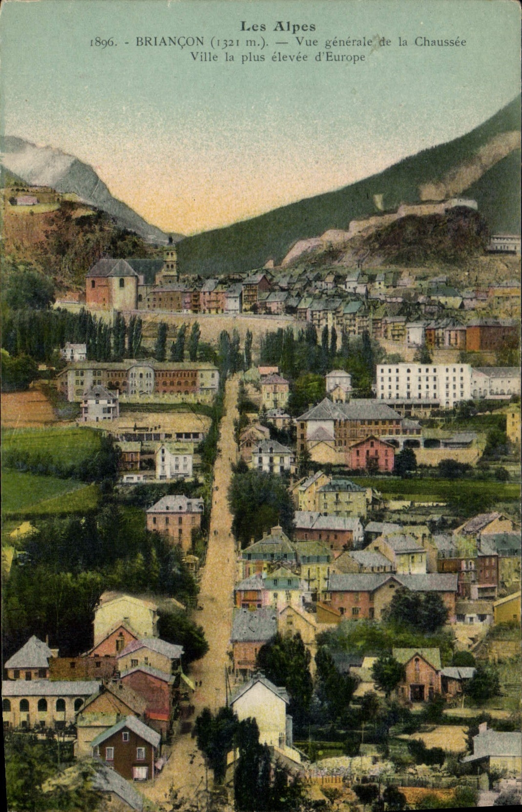 CPA Briancon Vue generale de la Chaussee
