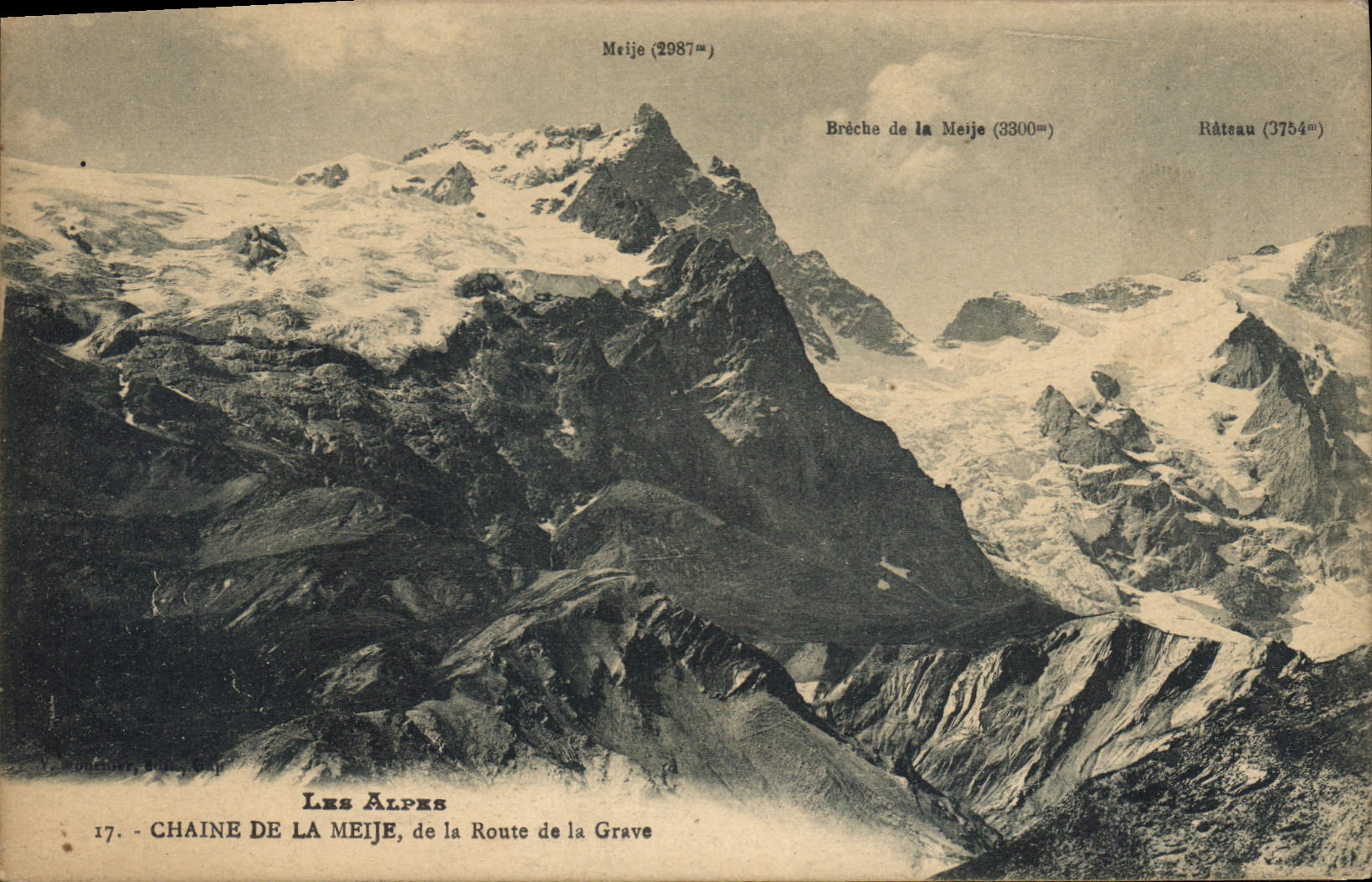 CPA Vallee du Queyras Le Viso Au premier plan Roche Taillante