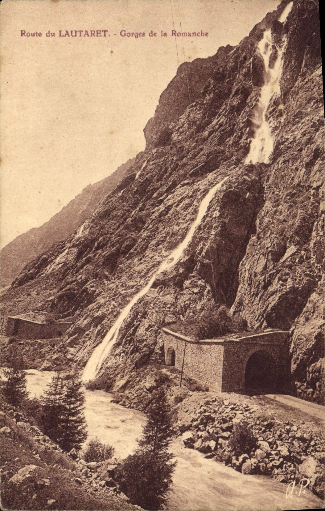 CPA Route du Lautaret Gorges de la Romanche