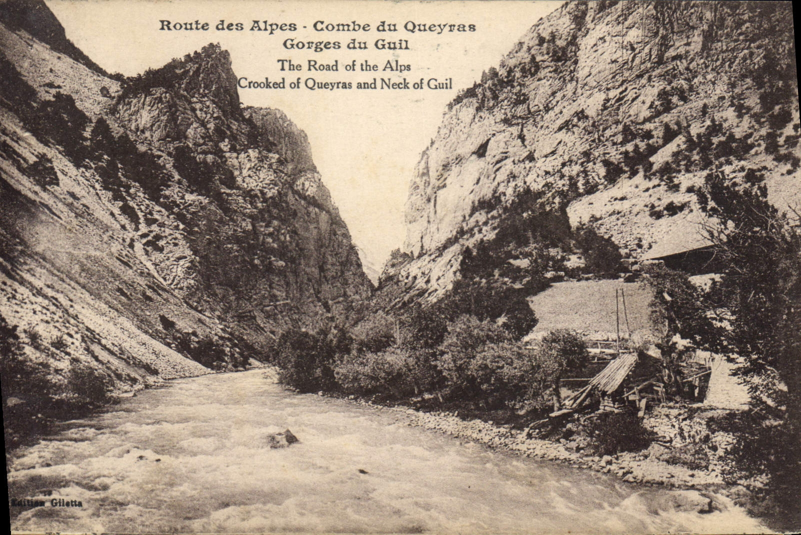 CPA Routes des Alpes Combe du Queyras Gorges du Guil