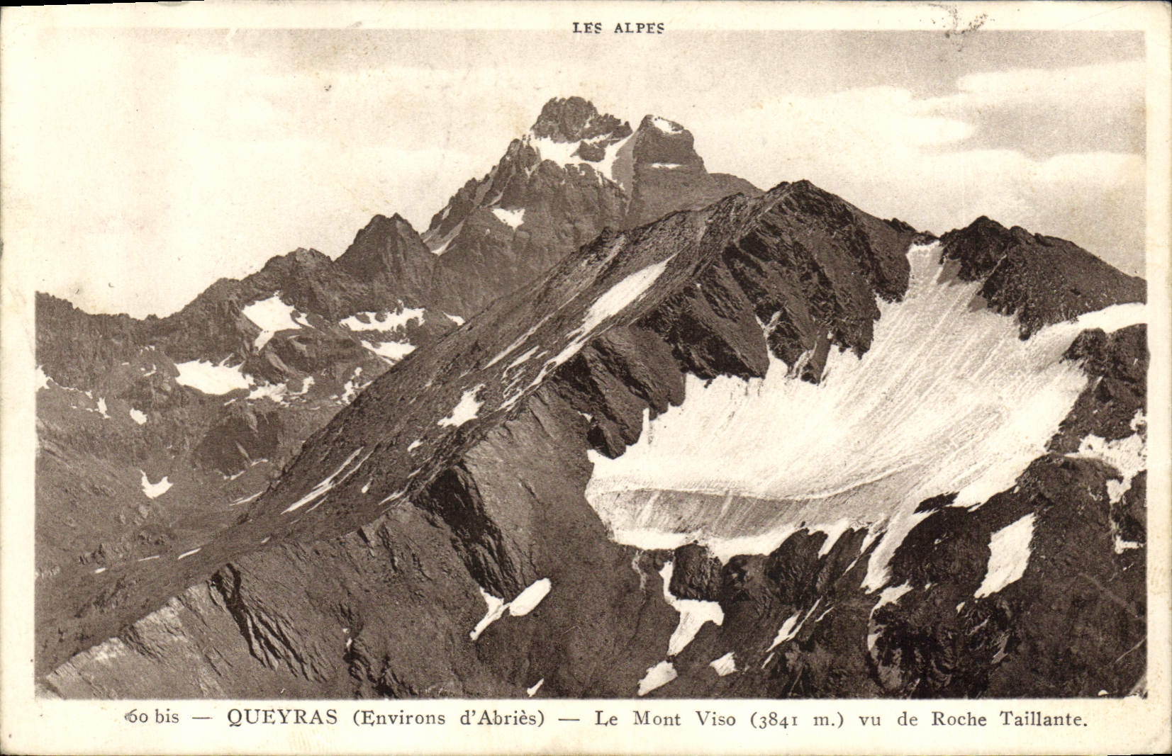 CPA Queyras Environs d'Abries Le Mont Viso vu de Roche Taillante