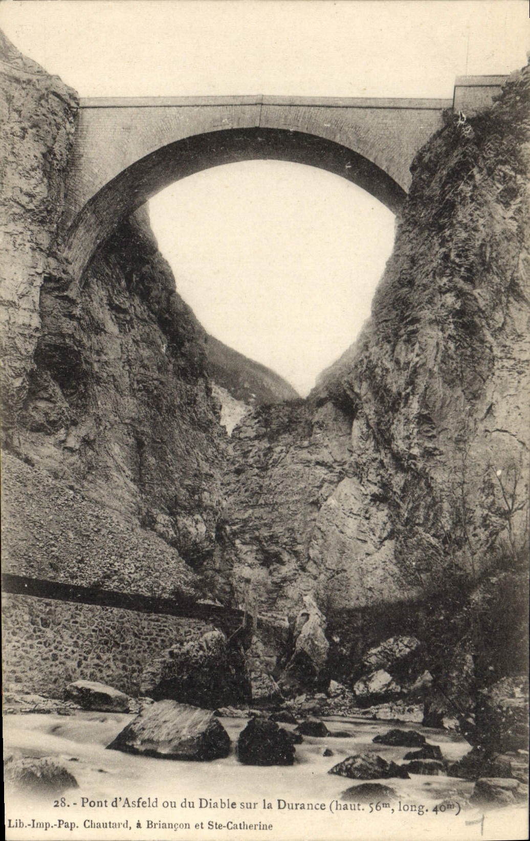 CPA Pont d'Asfeld ou du Diable sur la Durance