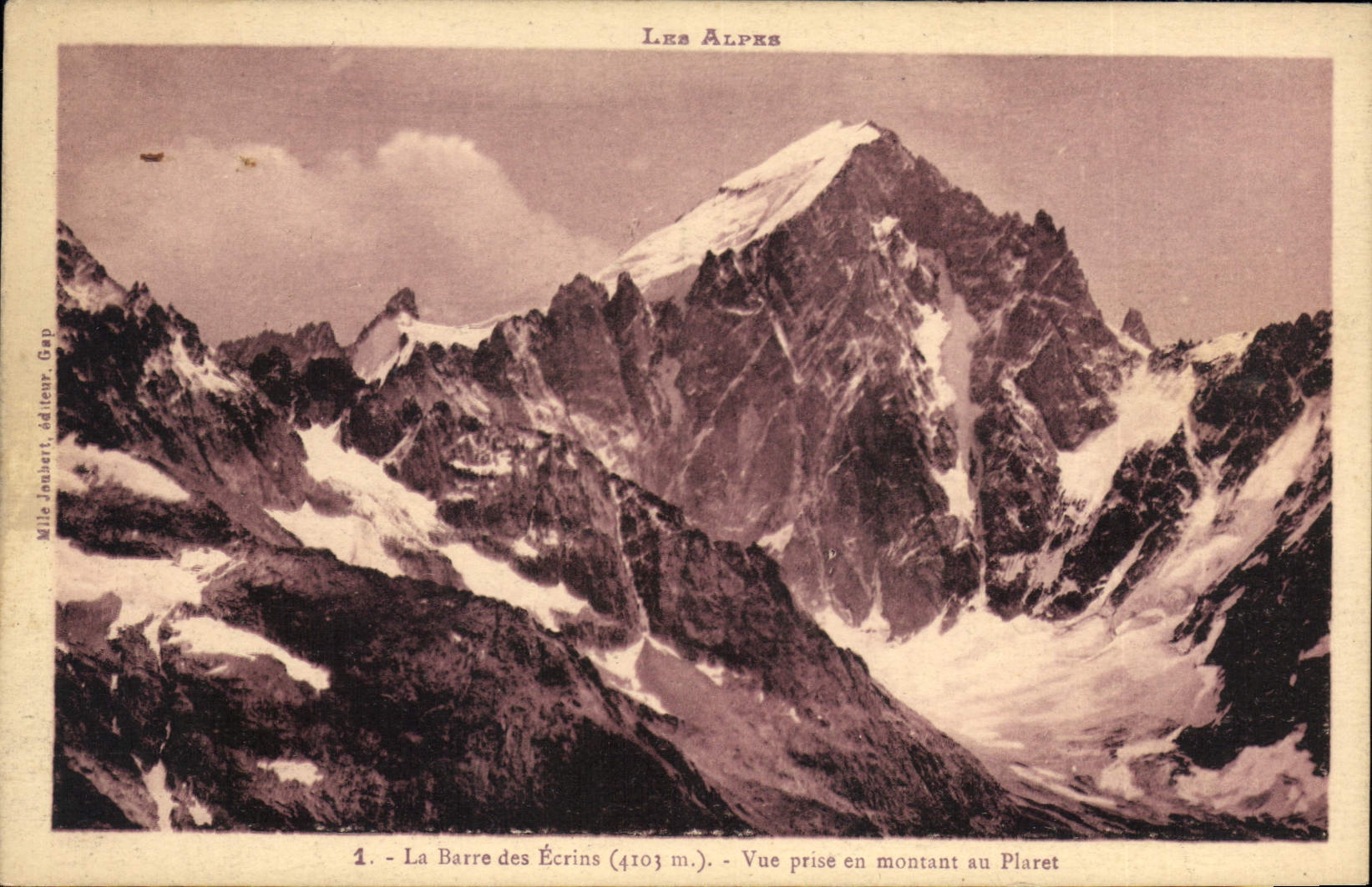 CPA Les Alpes La Barre des Ecrins Vue prise en montant au Plaret