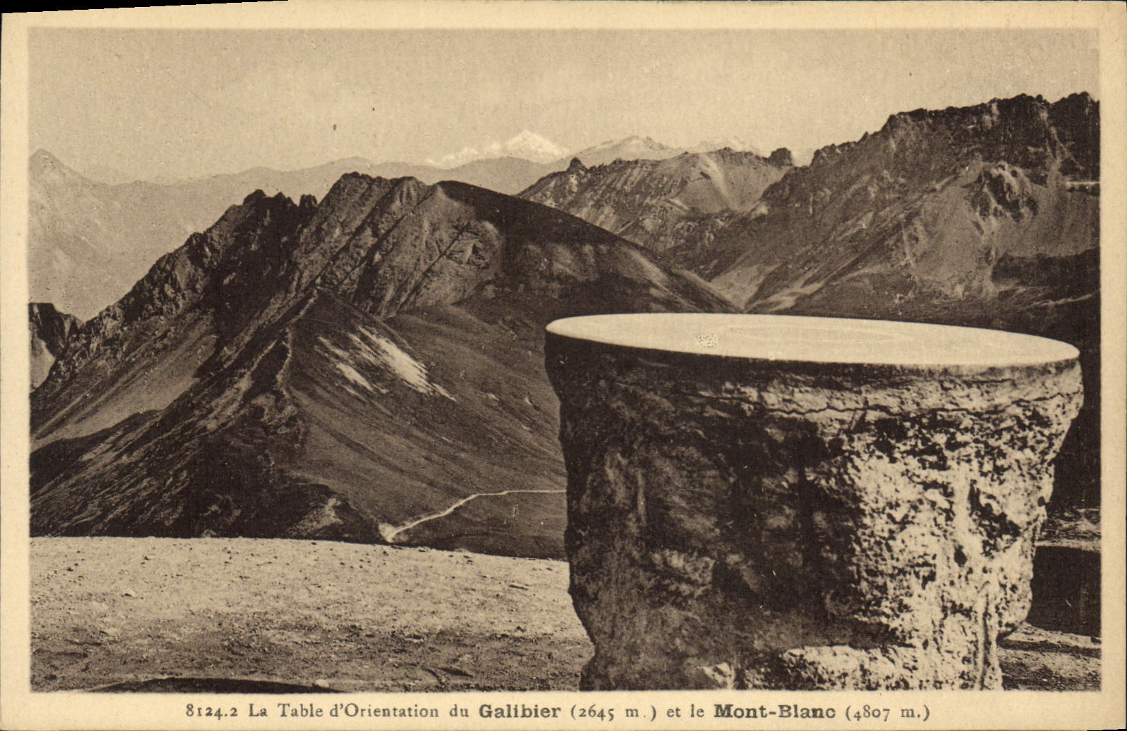 CPA La Table d'Orientation du Galibier et le Mont Blanc 