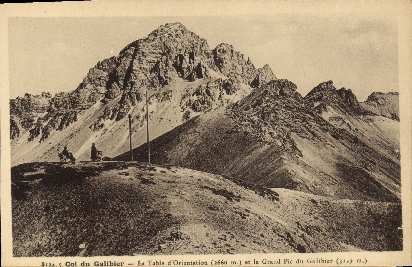 CPA Col du Galibier La Table d'Orientation et le Grand Pic du Galibier 