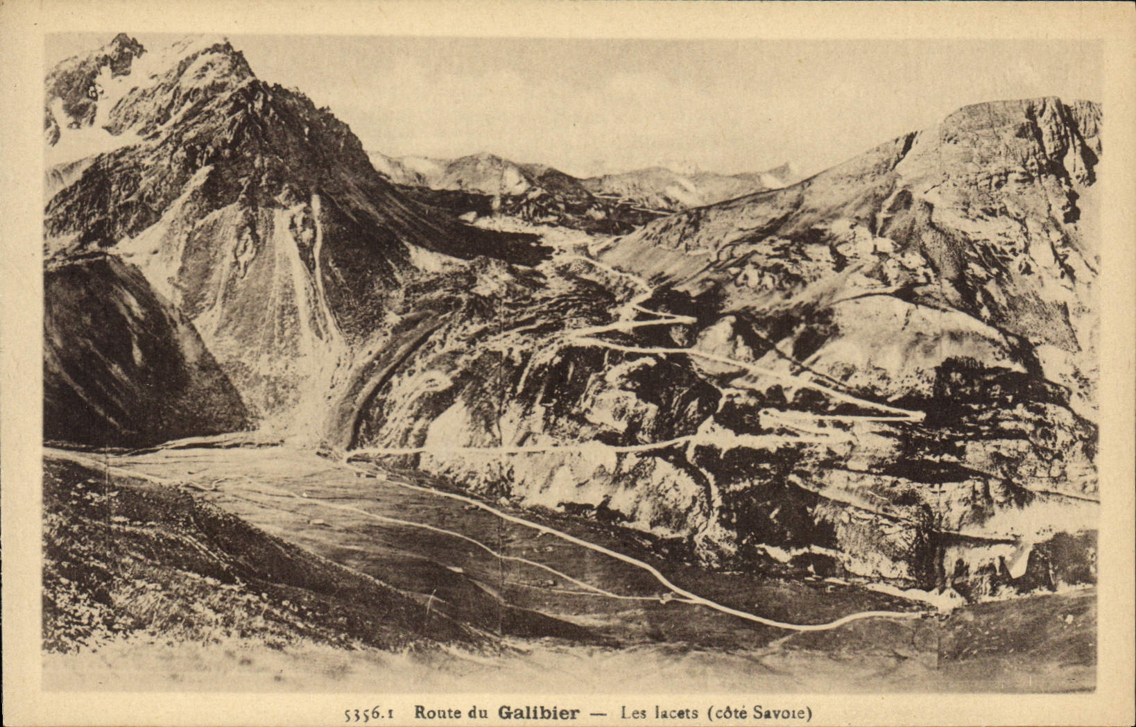 CPA Route du Galibier Les lacets Cote Savoie