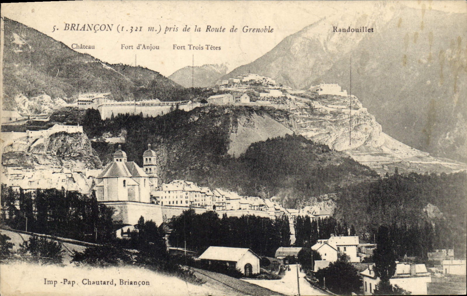 CPA Briancon pris de la Route de Grenoble Randouillet Chautard Briancon