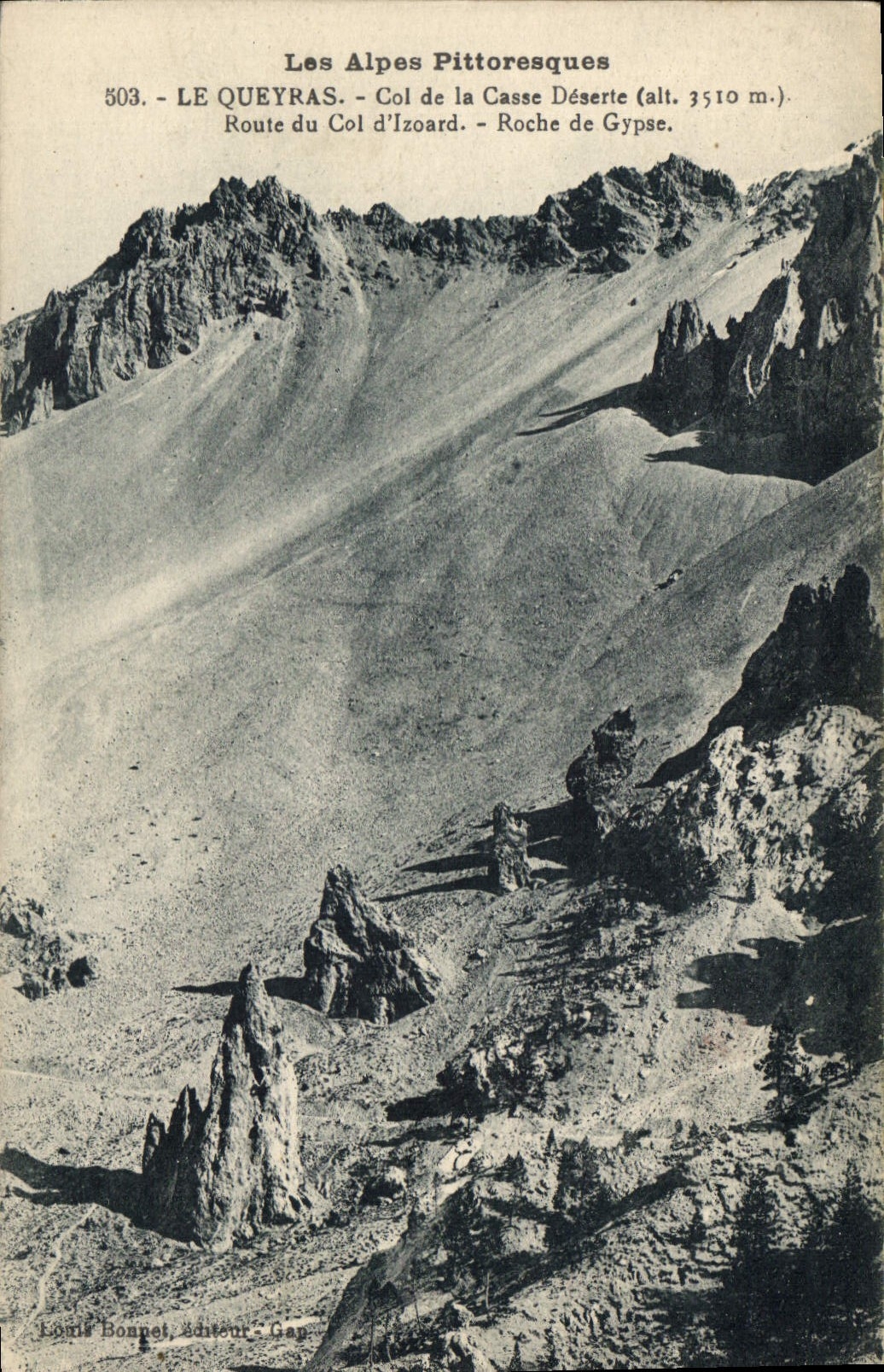 CPA Le Queyras Col de la Casse Deserte Route du Col d'Isoard