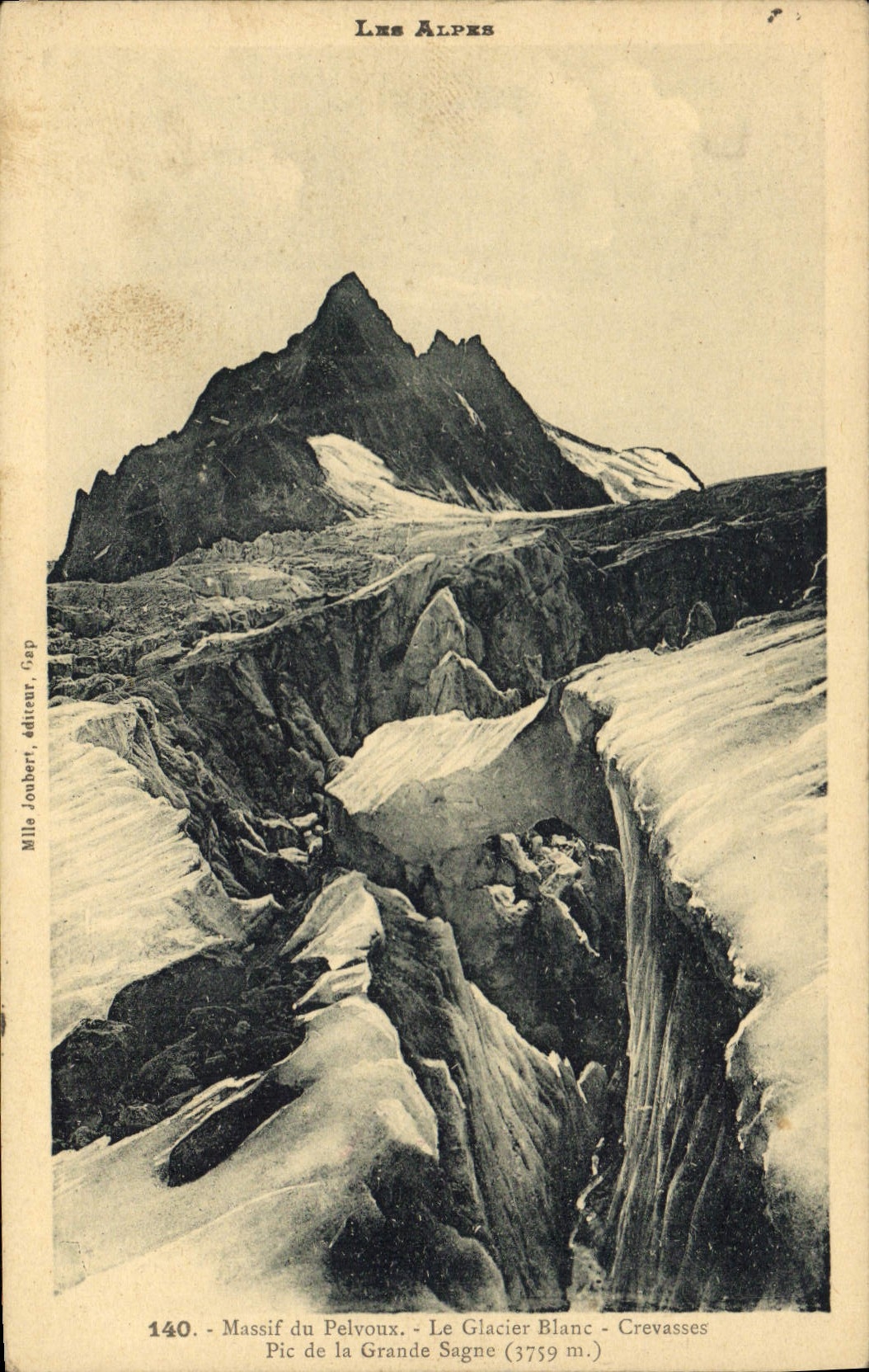 CPA Les Alpes Massif du Pelvoux Le Glacier Blanc