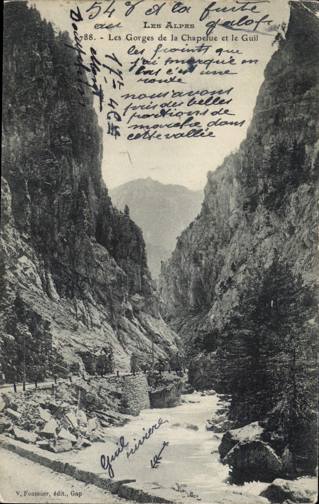 CPA Les Alpes Les Gorges de la Chapelle et le Guil