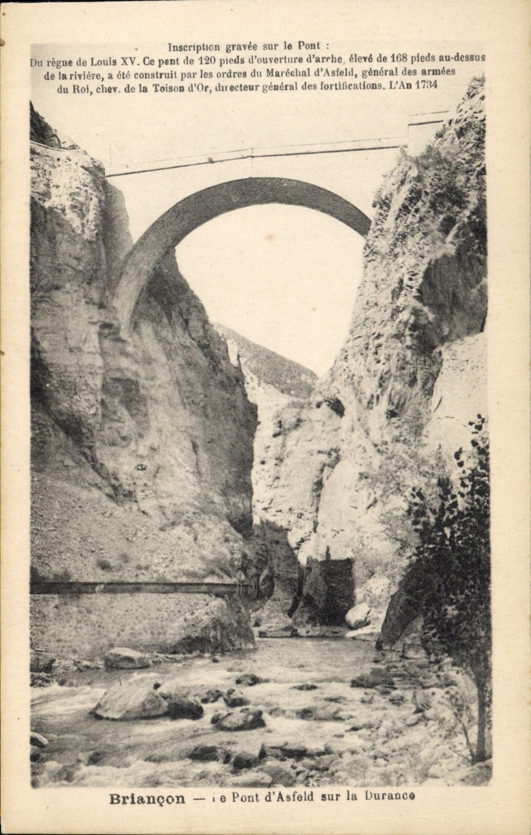 CPA Briancon Le Pont d'Asfeld sur la Durance