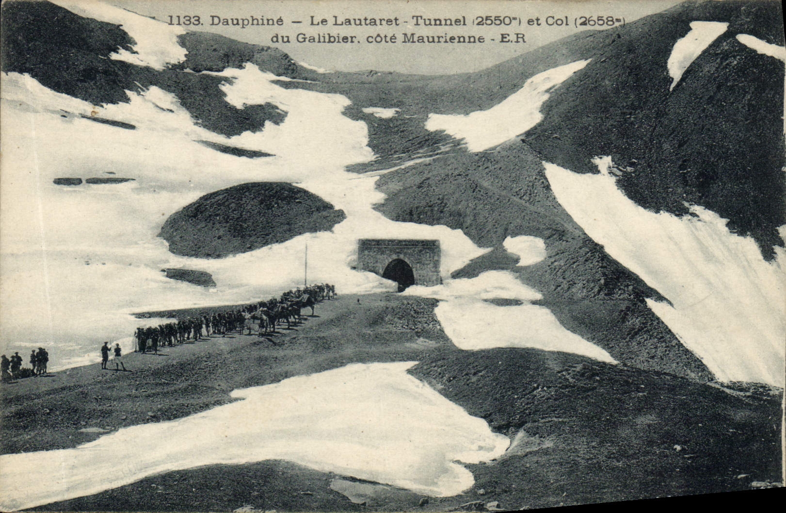 CPA Dauphine Le Lautaret Tunnel du Galibier cote Maurienne