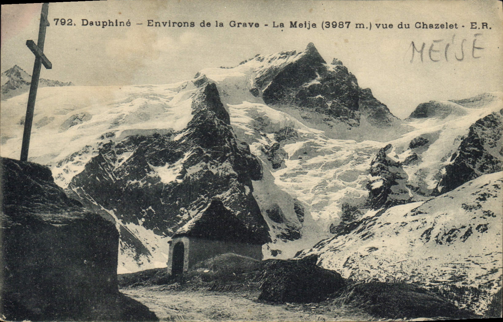 CPA Dauphine Environs de la Grave La Meije vue du Chazelet