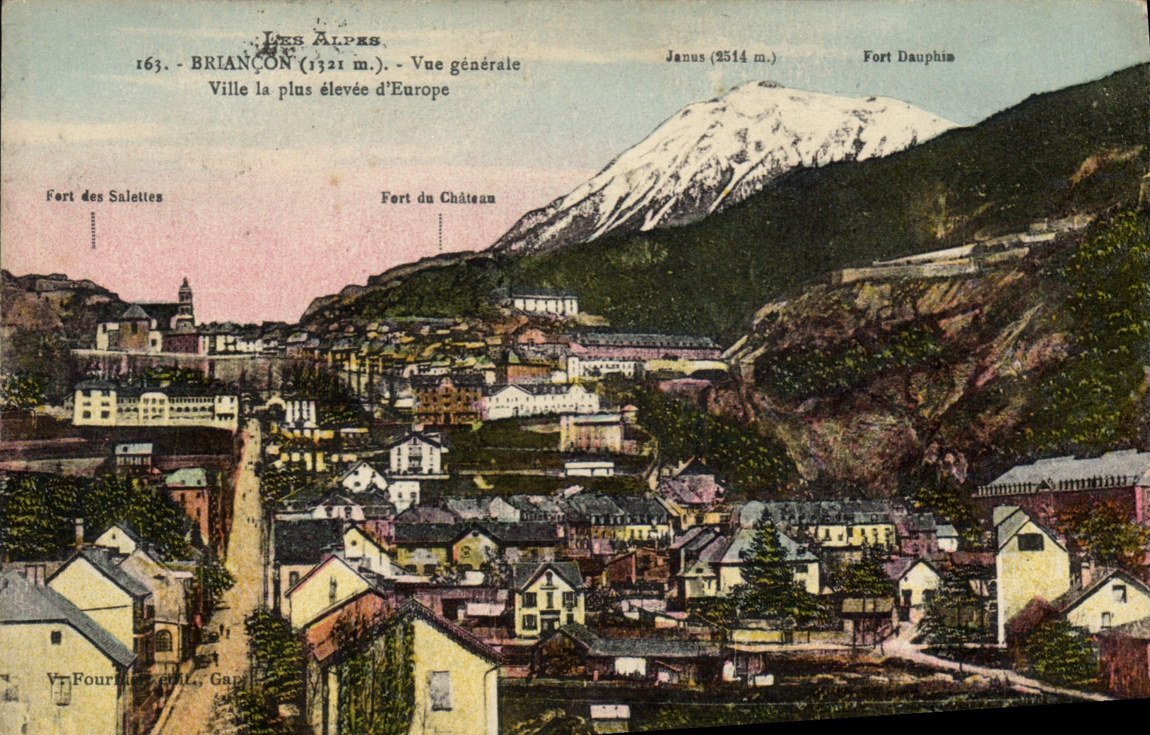 CPA Briancon Vue generale Ville la plus elevee d'Europe