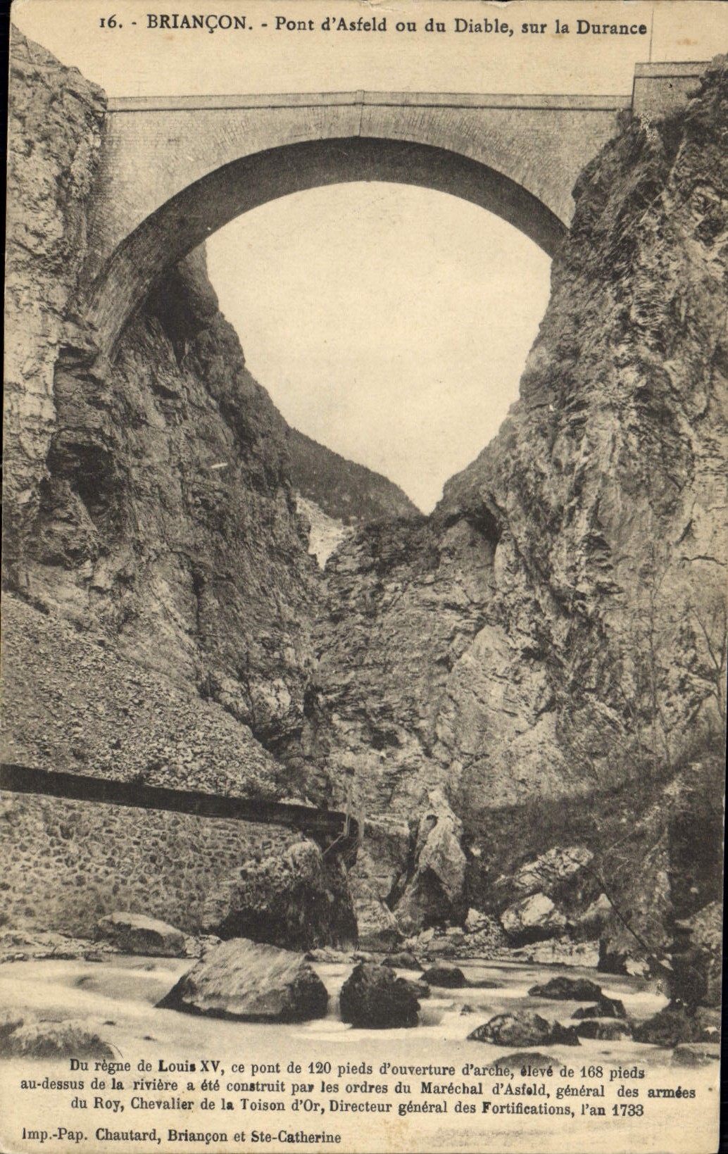 CPA Briancon Pont d'Asfeld ou du Diable sur la Durance