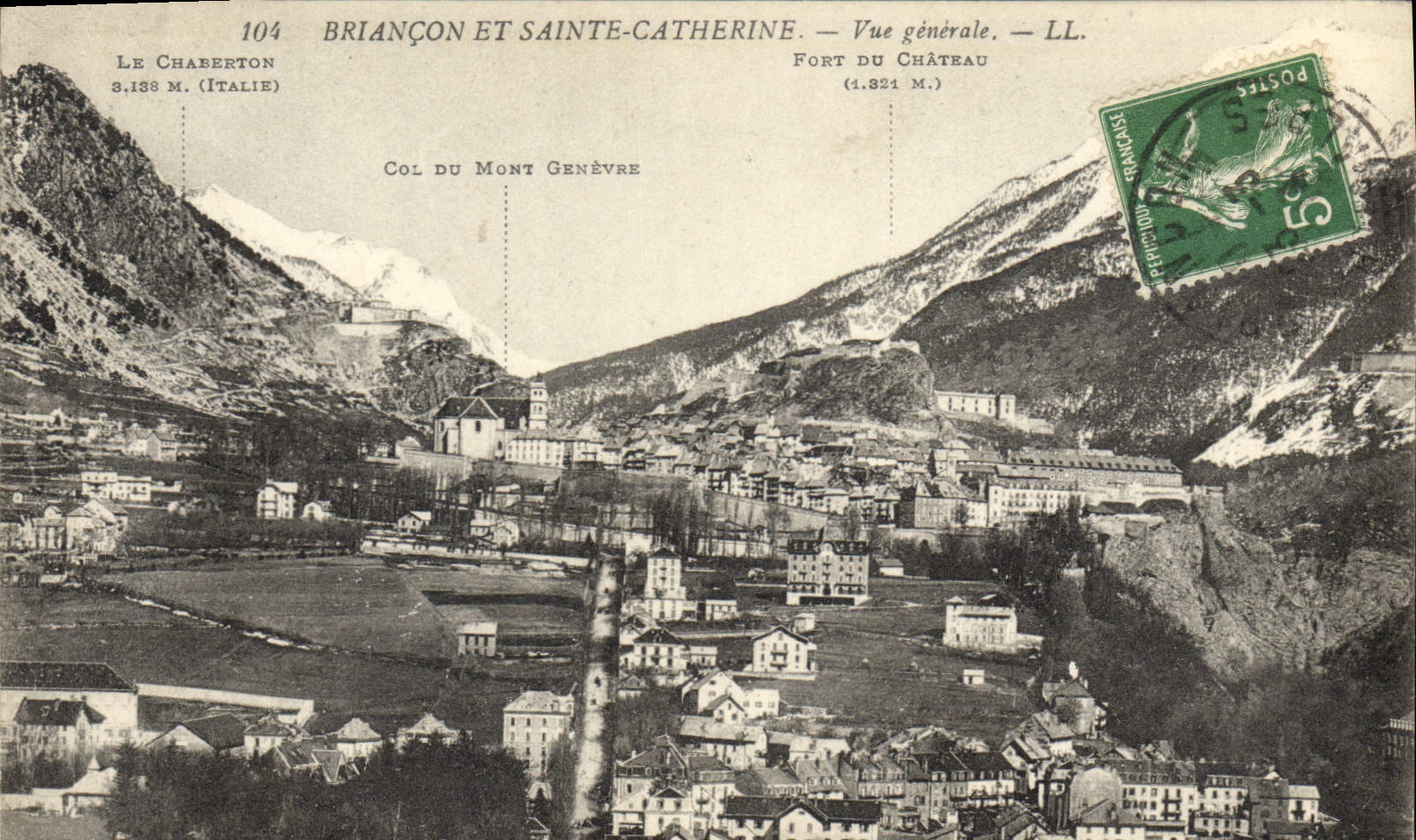 CPA Briancon et Sainte Catherine Vue generale
