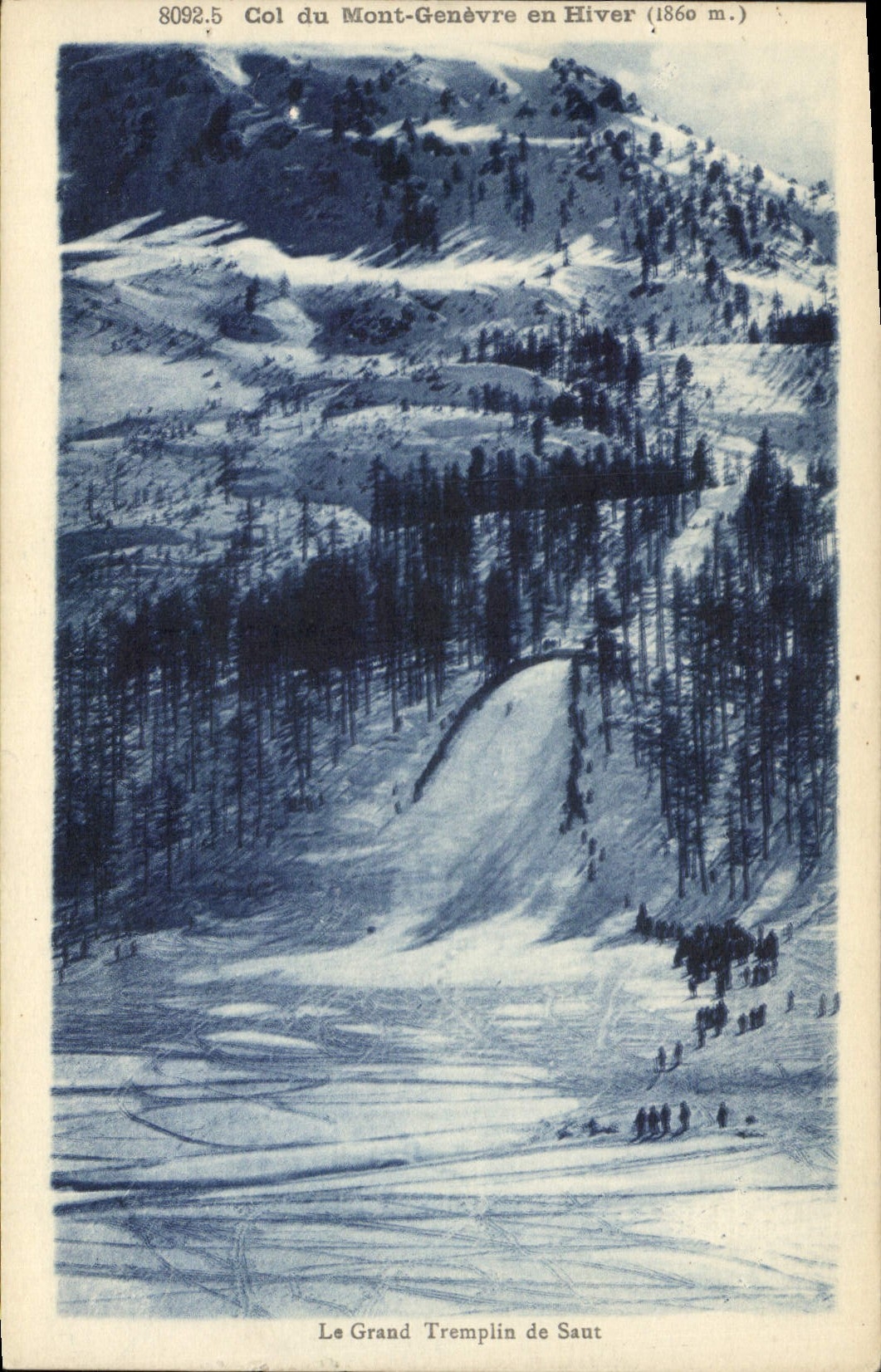 CPA Col du Mont Genevre en Hiver Le Grand Tremplin de Saut