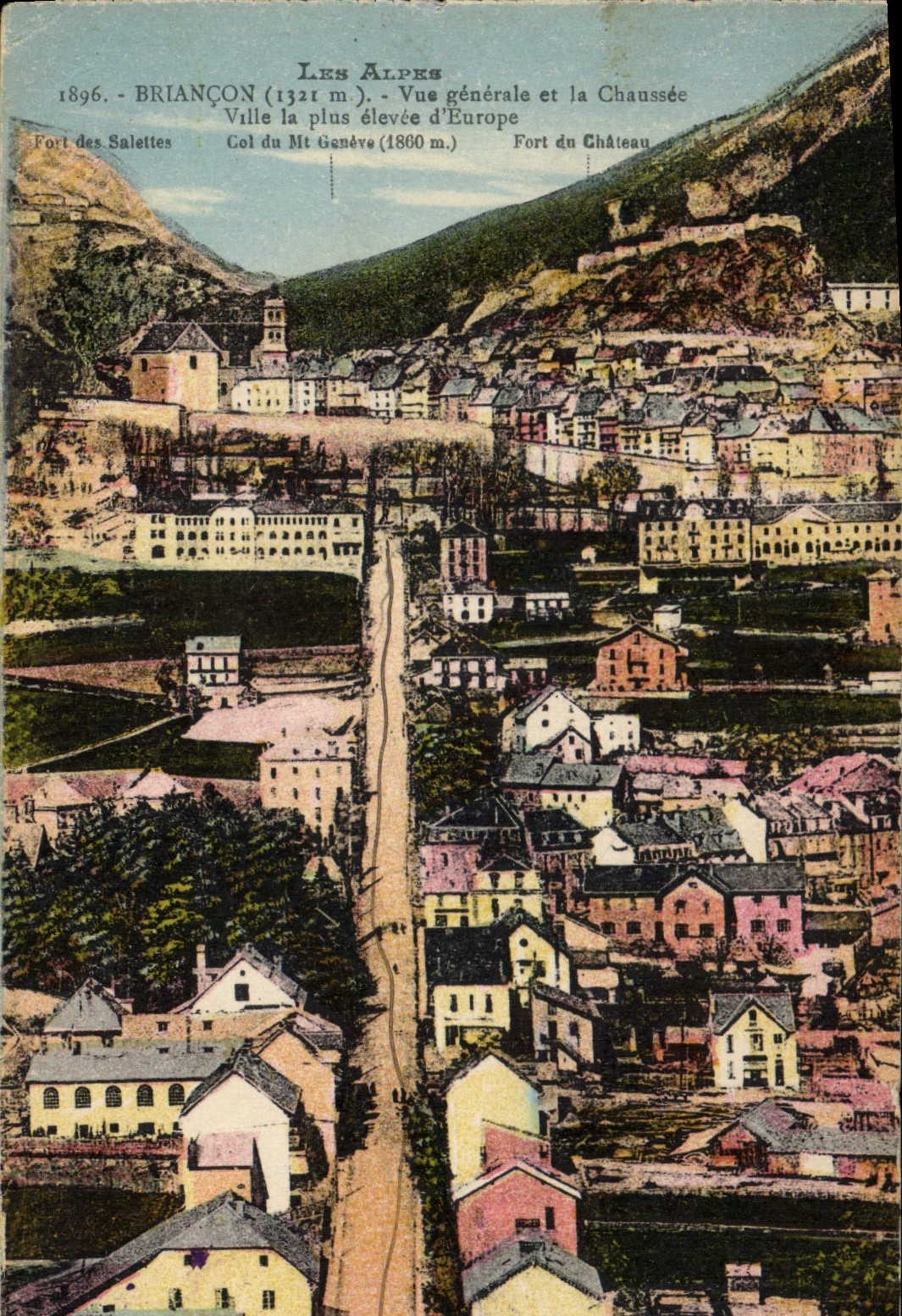 CPA Briancon Vue generale et la Chaussee