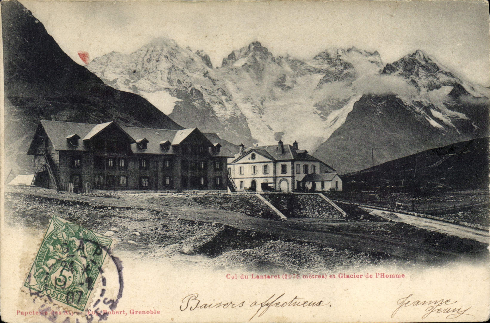 CPA Col du Lautaret et Glacier de l'Homme