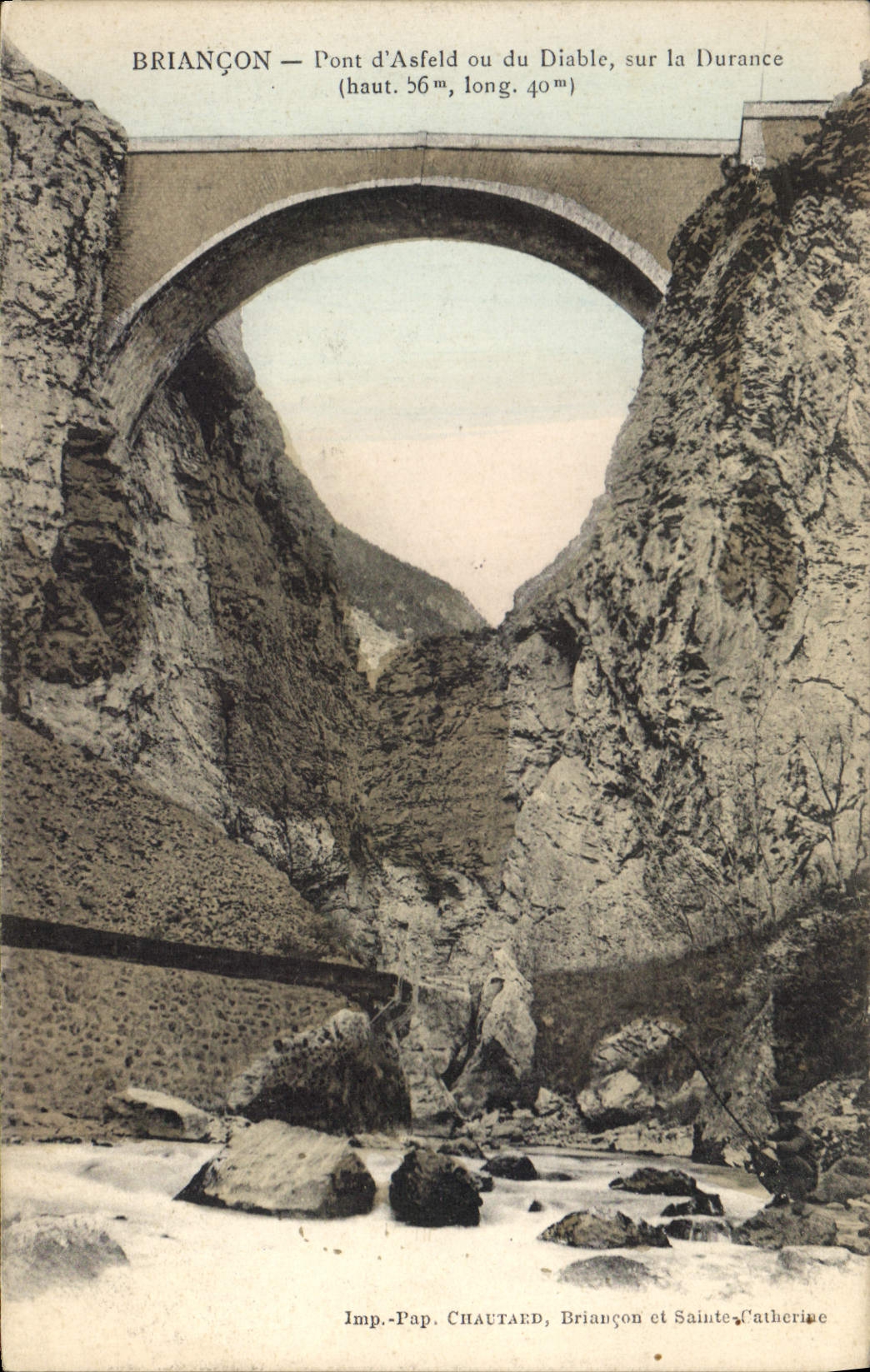 CPA Briancon Pont d'Asfeld ou du Diable sur la Durance 