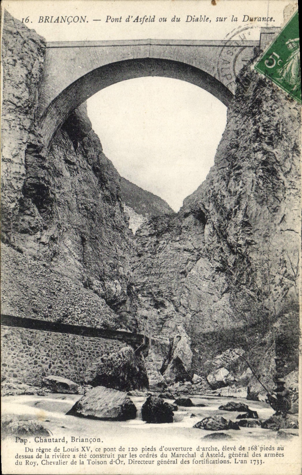 CPA Briancon Pont d'Asfeld ou du Diable sur la Durance 