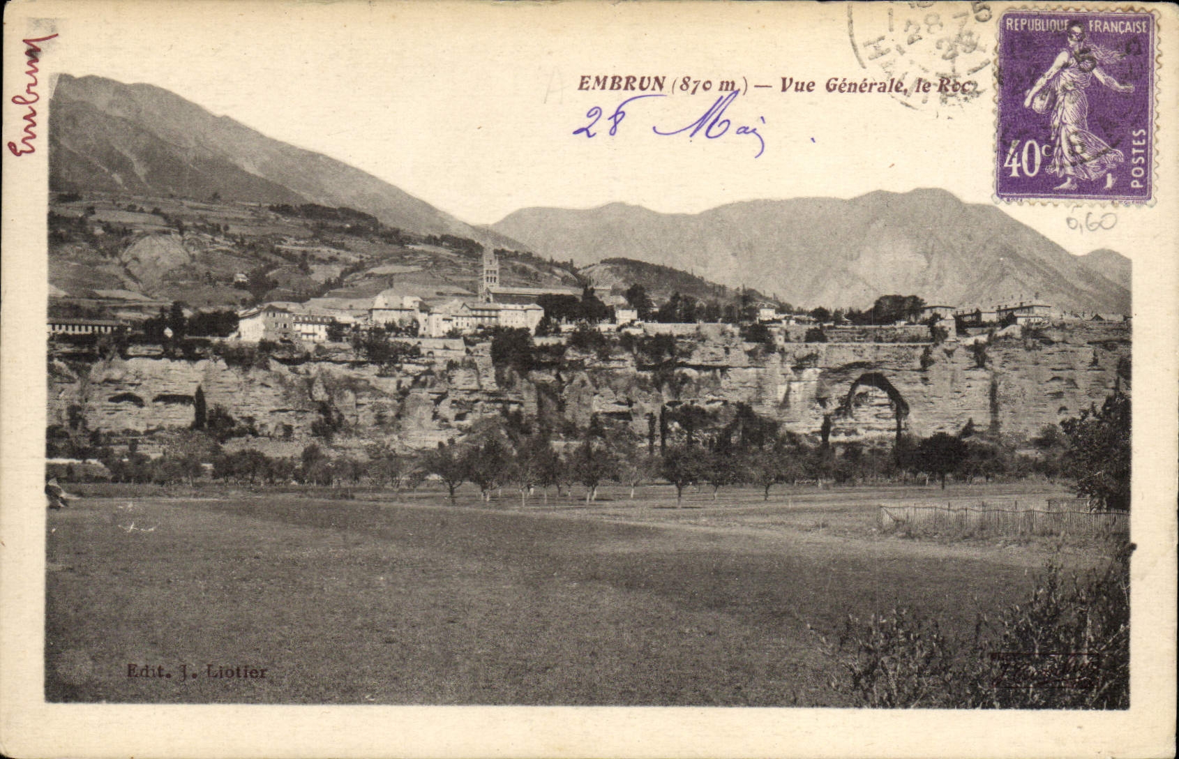 CPA Embrun Vue Generale le Roc 