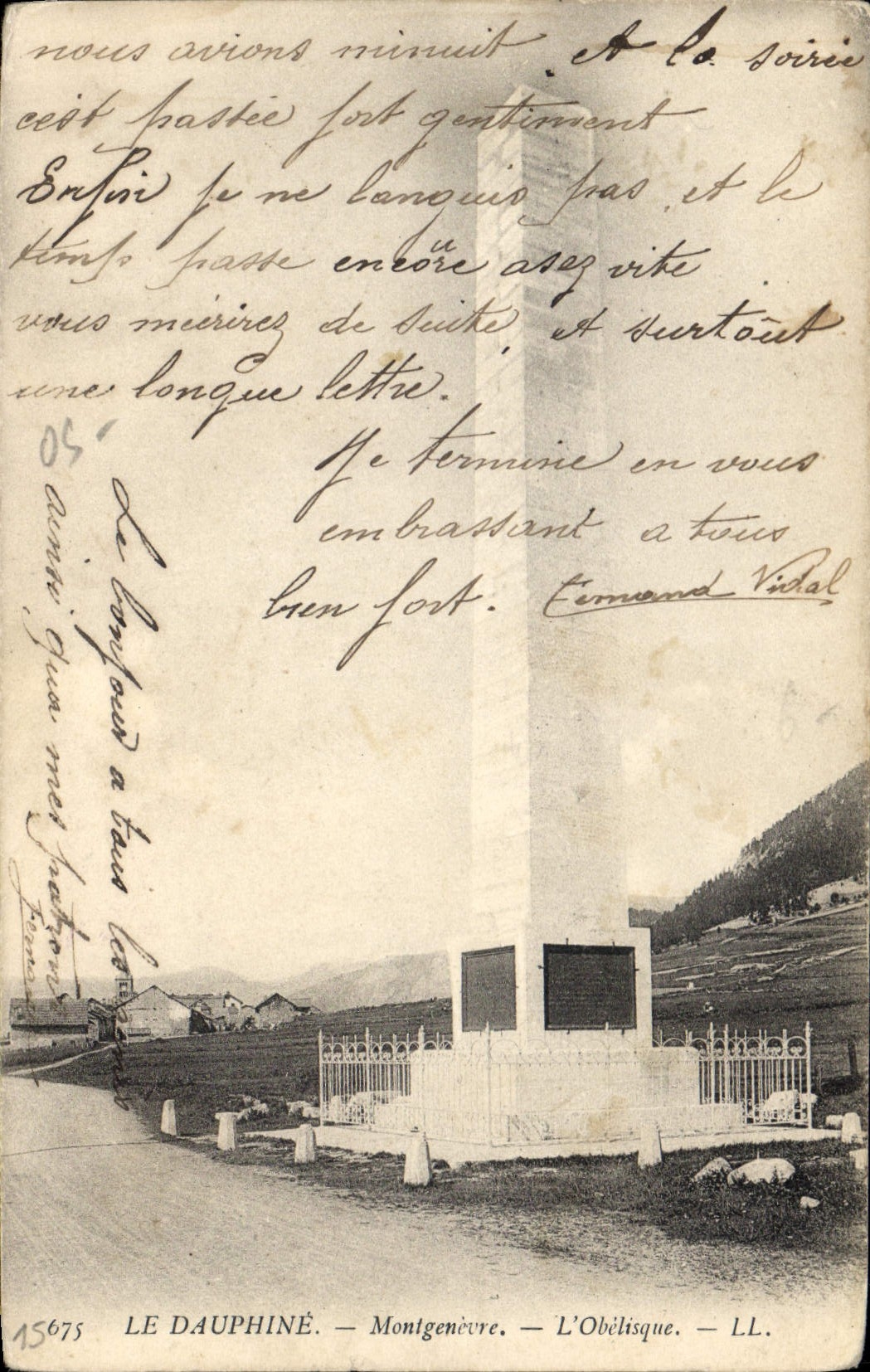 CPA Le Dauphine Montgenevre L'Obelisque 