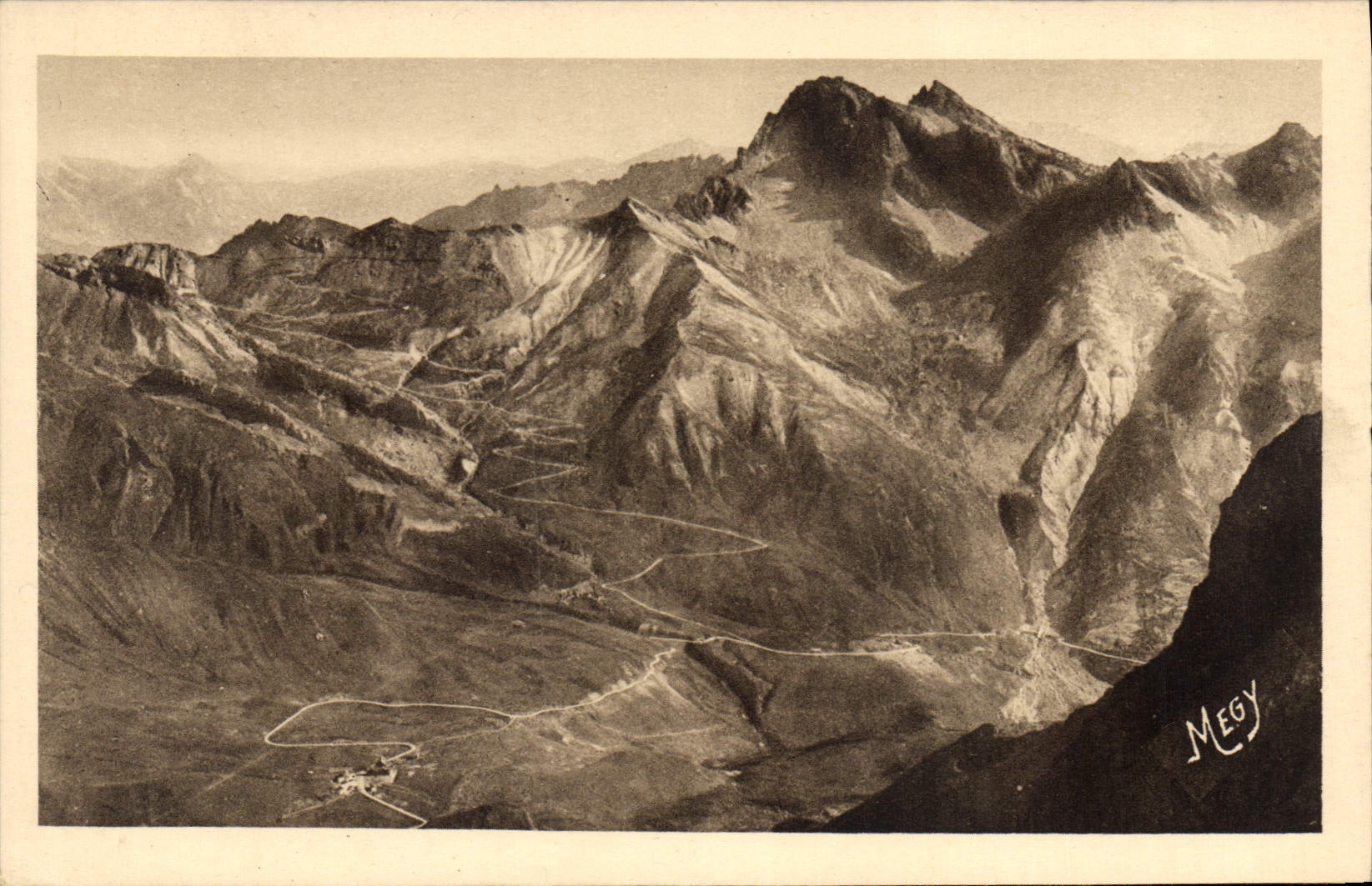CPA Panorama du Col du Lautaret Route de Briancon