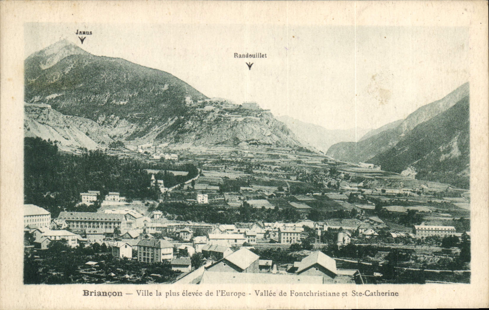 CPA Briancon Ville plus elevee de l'Europe Vallee de Fontchristiane et Ste Catherine 