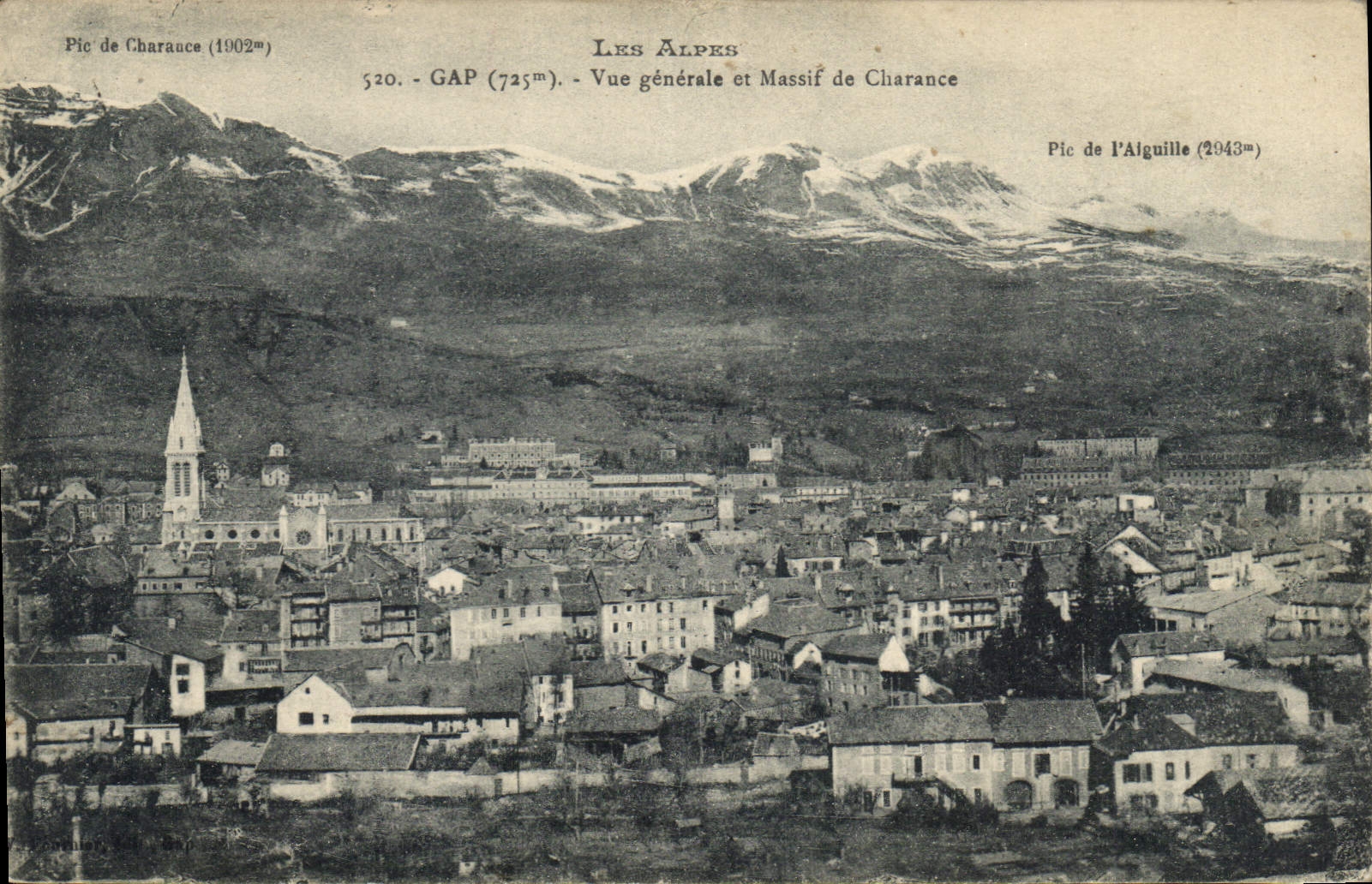 CPA Gap Vue generale et Massif de Charance 