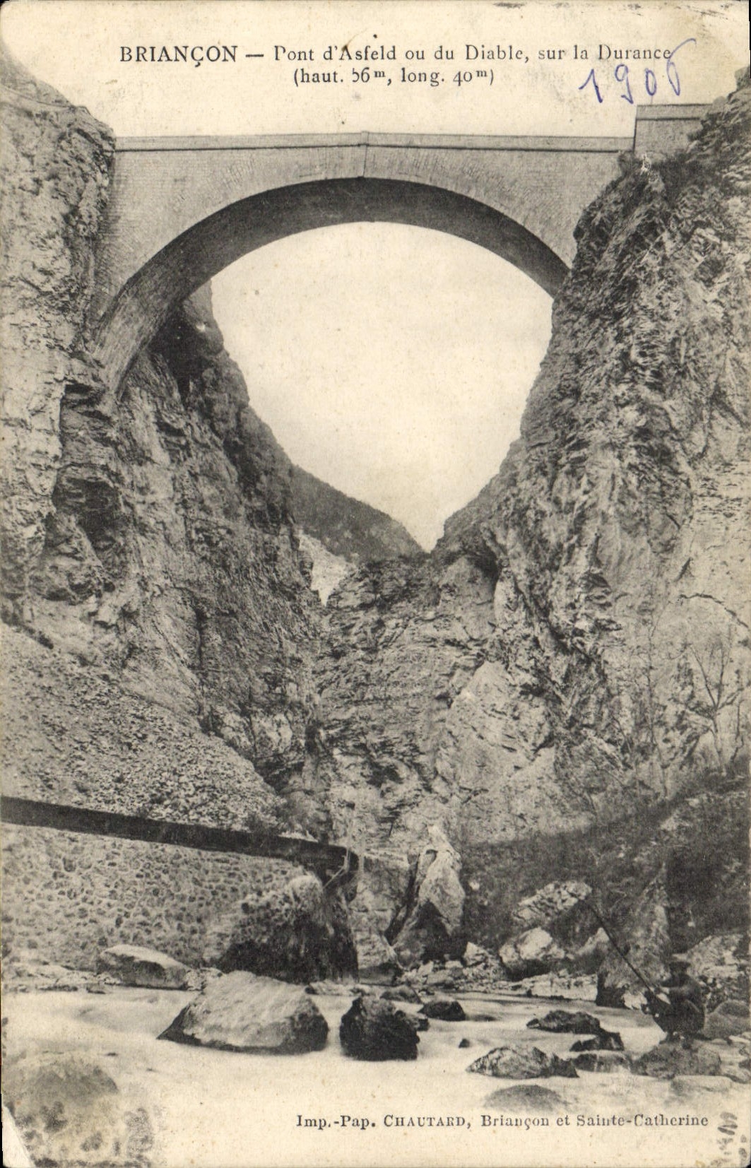 CPA Briancon Pont d'Asfeld ou du Diable sur la Durance 