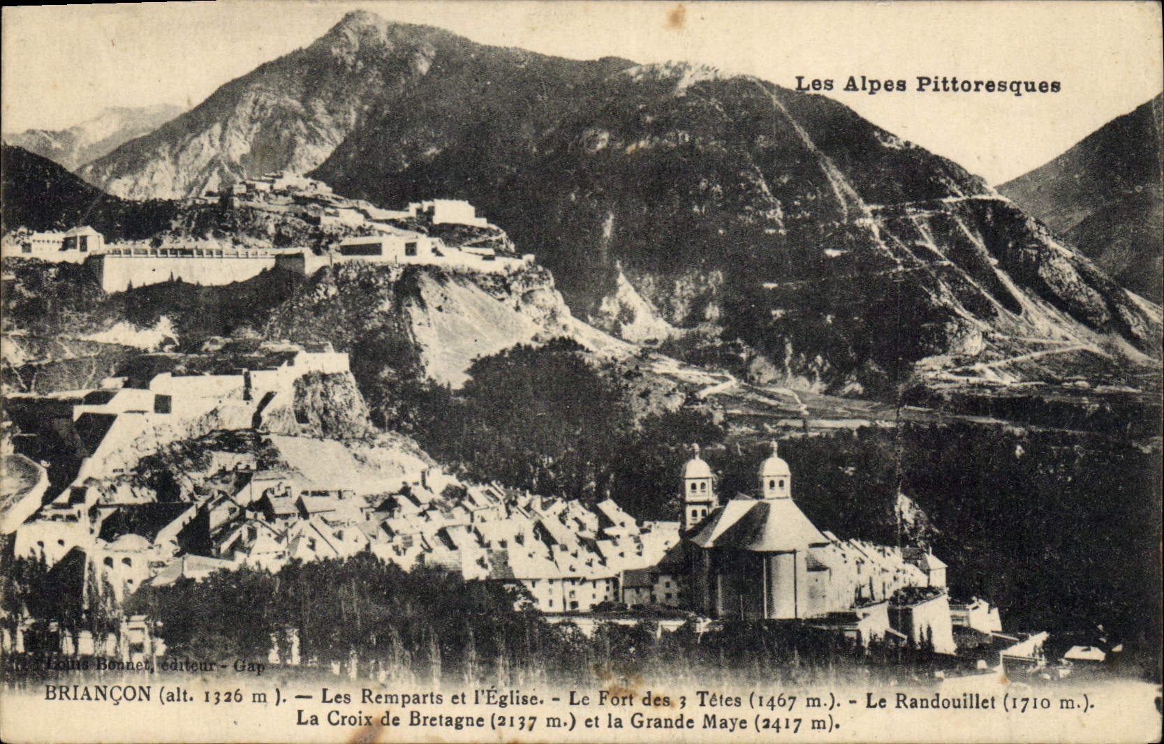 CPA Briancon Les Remparts et l'Eglise Le Fort des Tetes