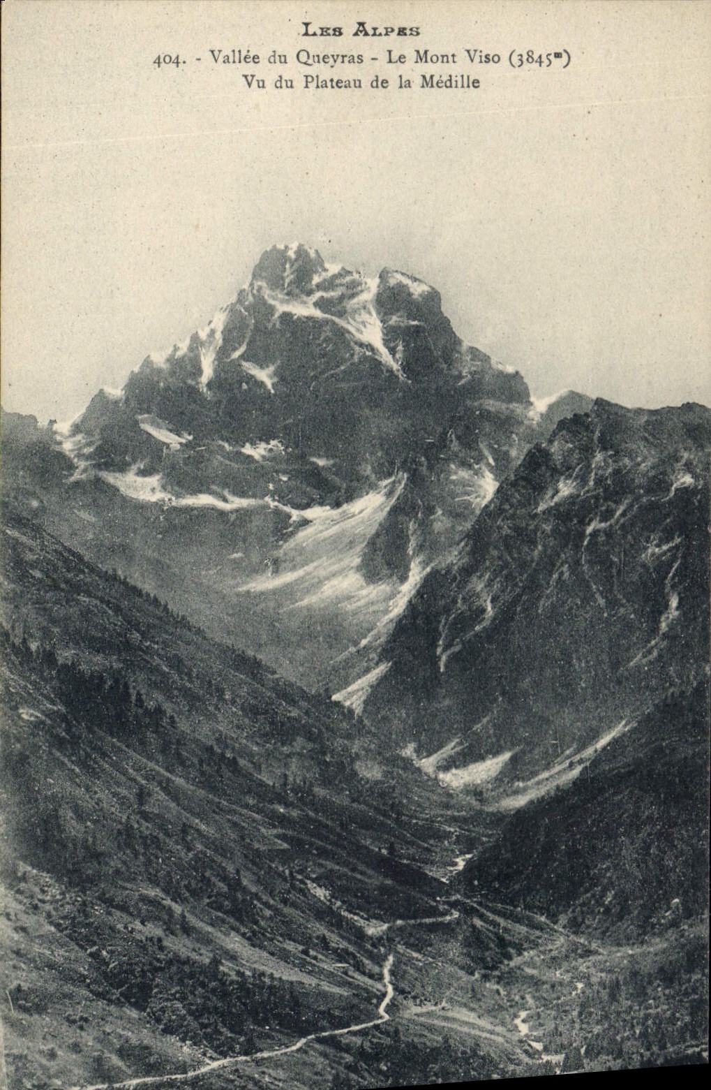 CPA Les Alpes Vallee du Queyras Le Mont Viso Vu du Plateau de la Medille