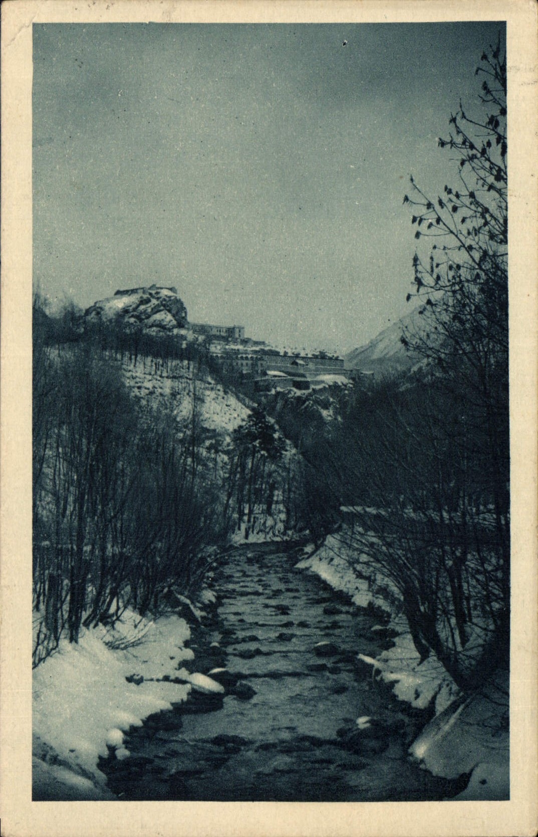CPA Briancon en hiver Htes Alpes La Durance la Citadelle