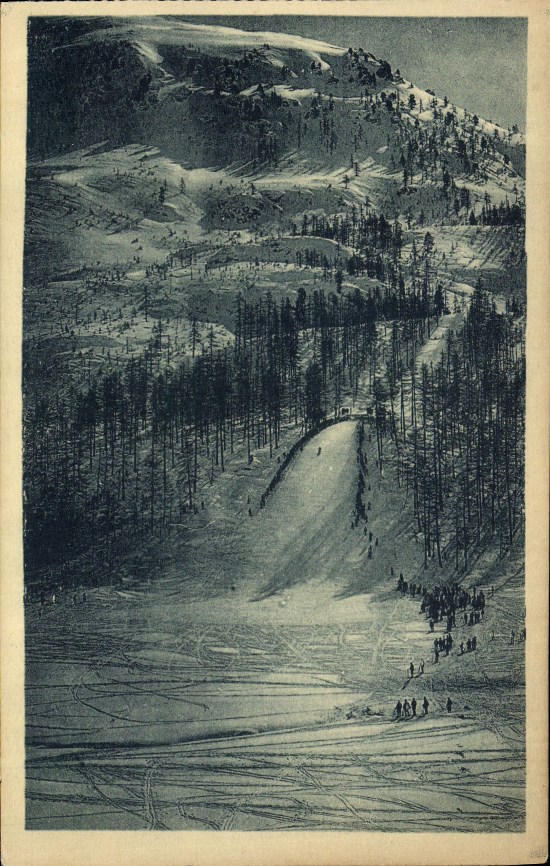 CPA Dauphine Lautaret ses environs Col du Mont Genevre le grand tremplin du saut