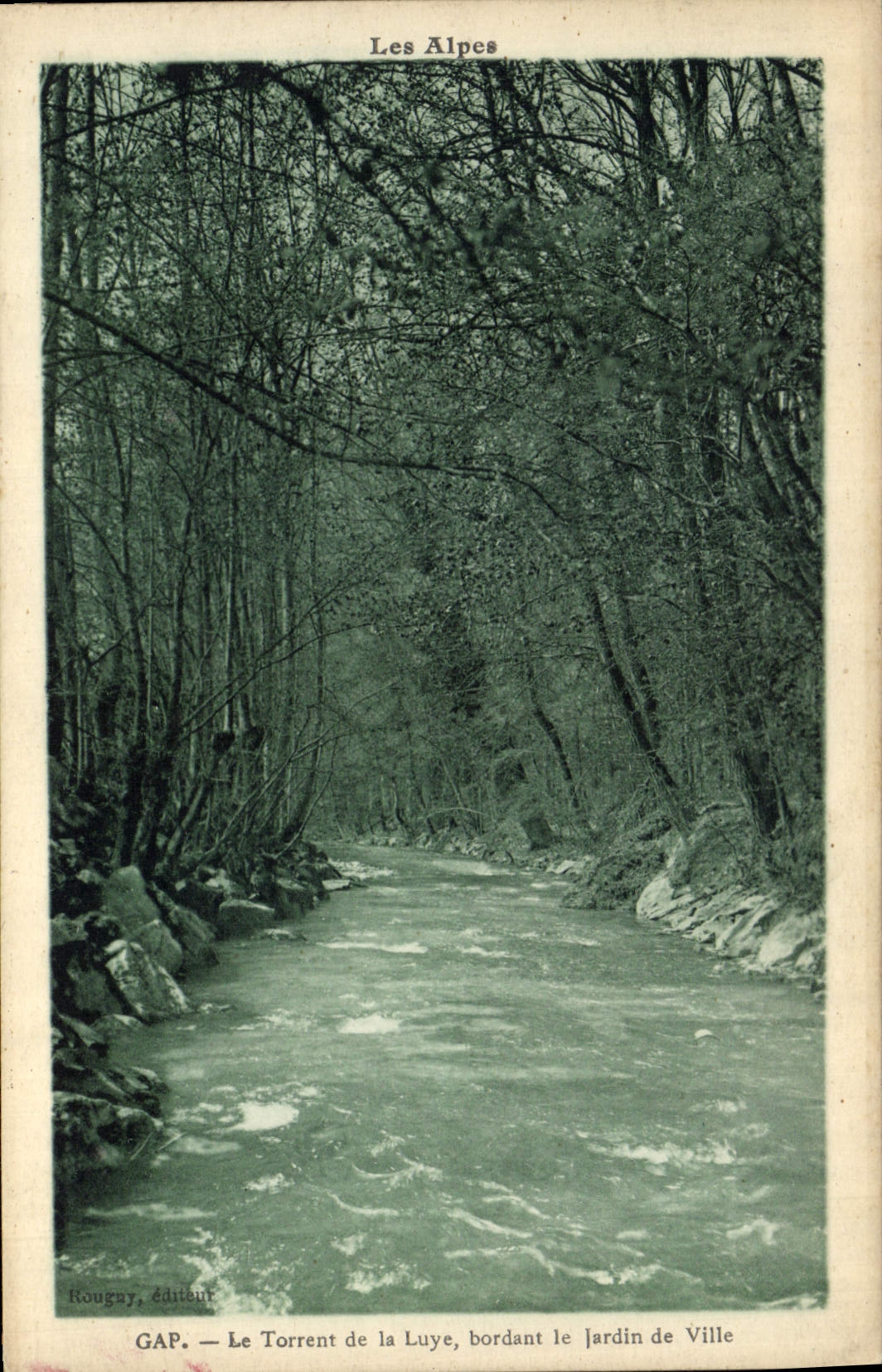 CPA Gap Le Torrent de la Luye bordant le Jardin de Ville