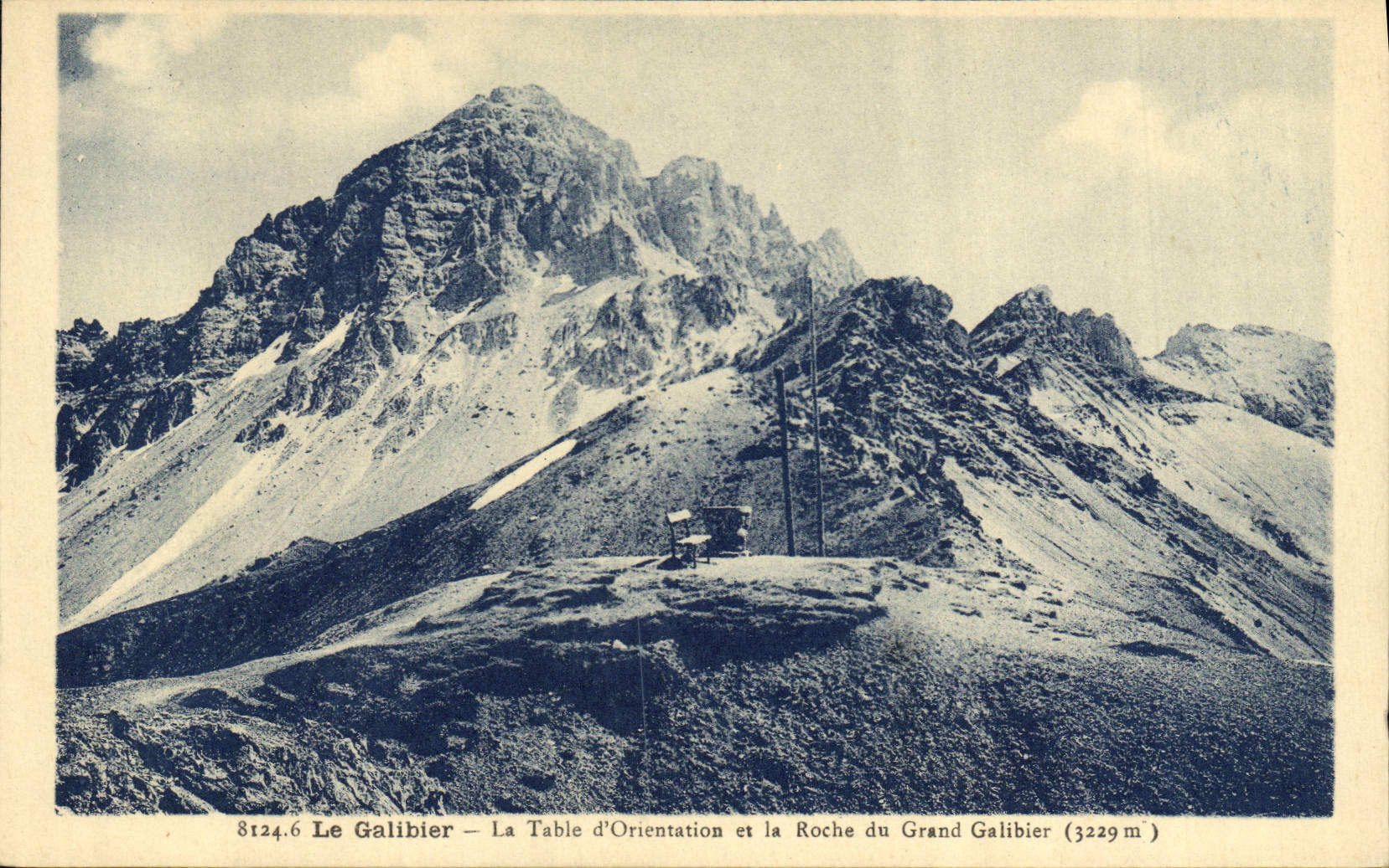 CPA Le Galibier La Table d'Orientation et la Roche du Grand Galibier