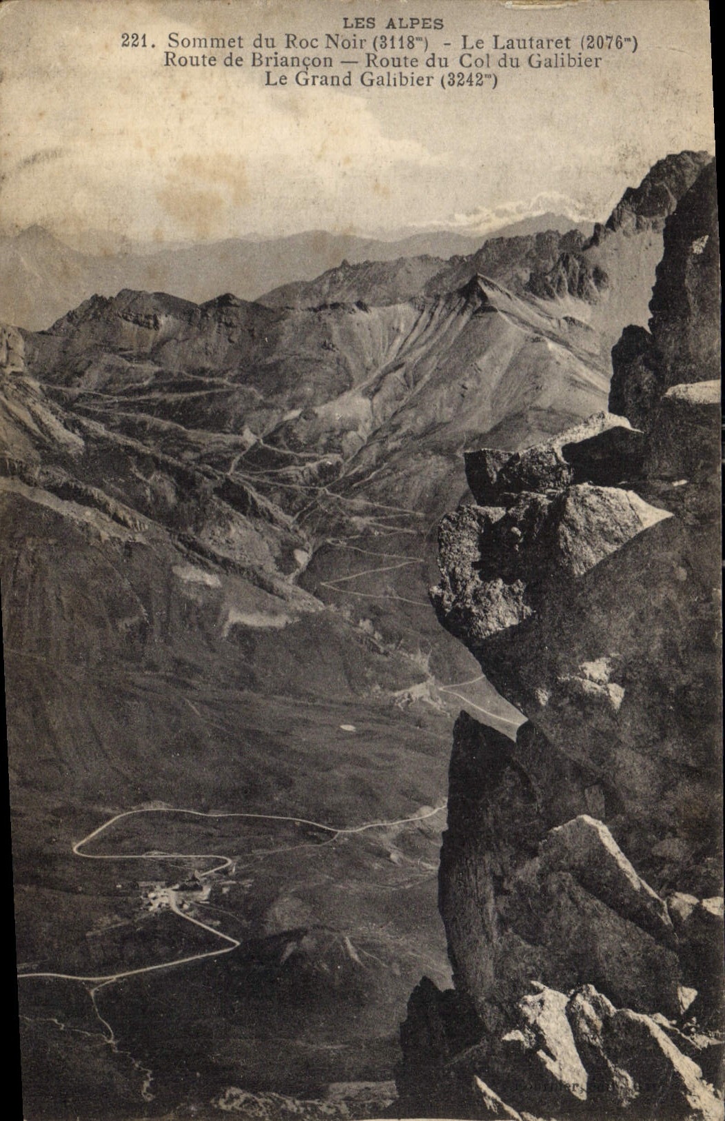 CPA Sommet du Roc Noir Le Lautaret Route de Briancon