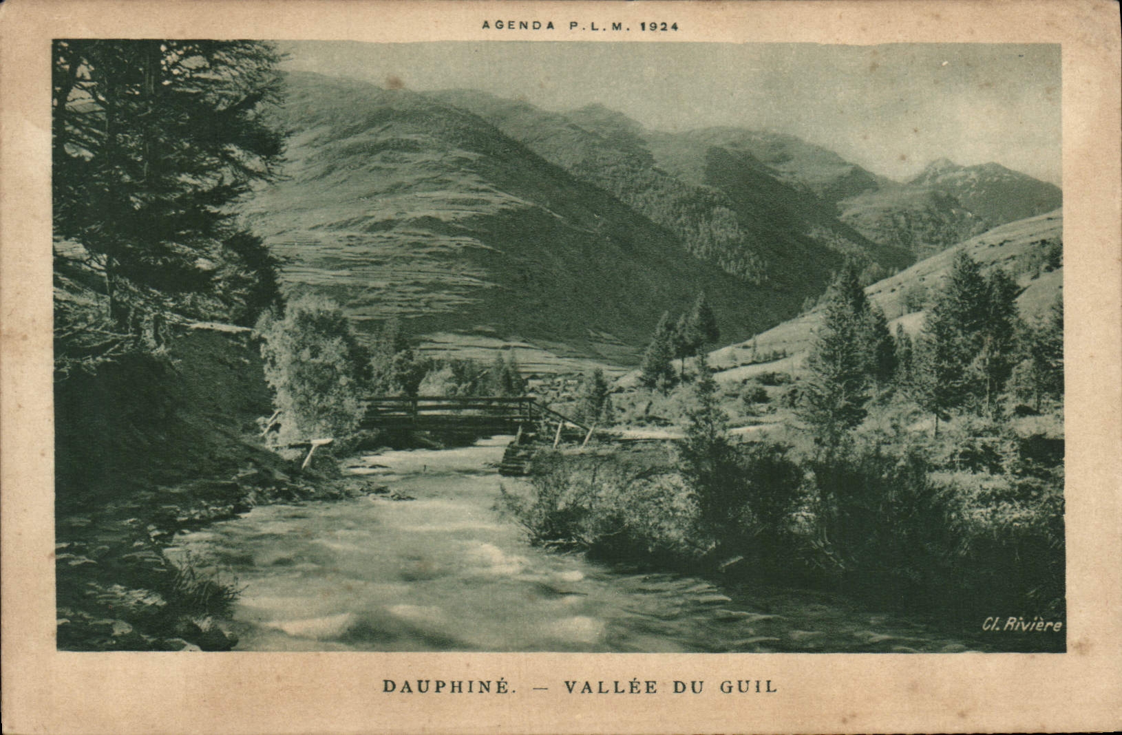 CPA Dauphine Vallee du Guil agenda PLM 1924