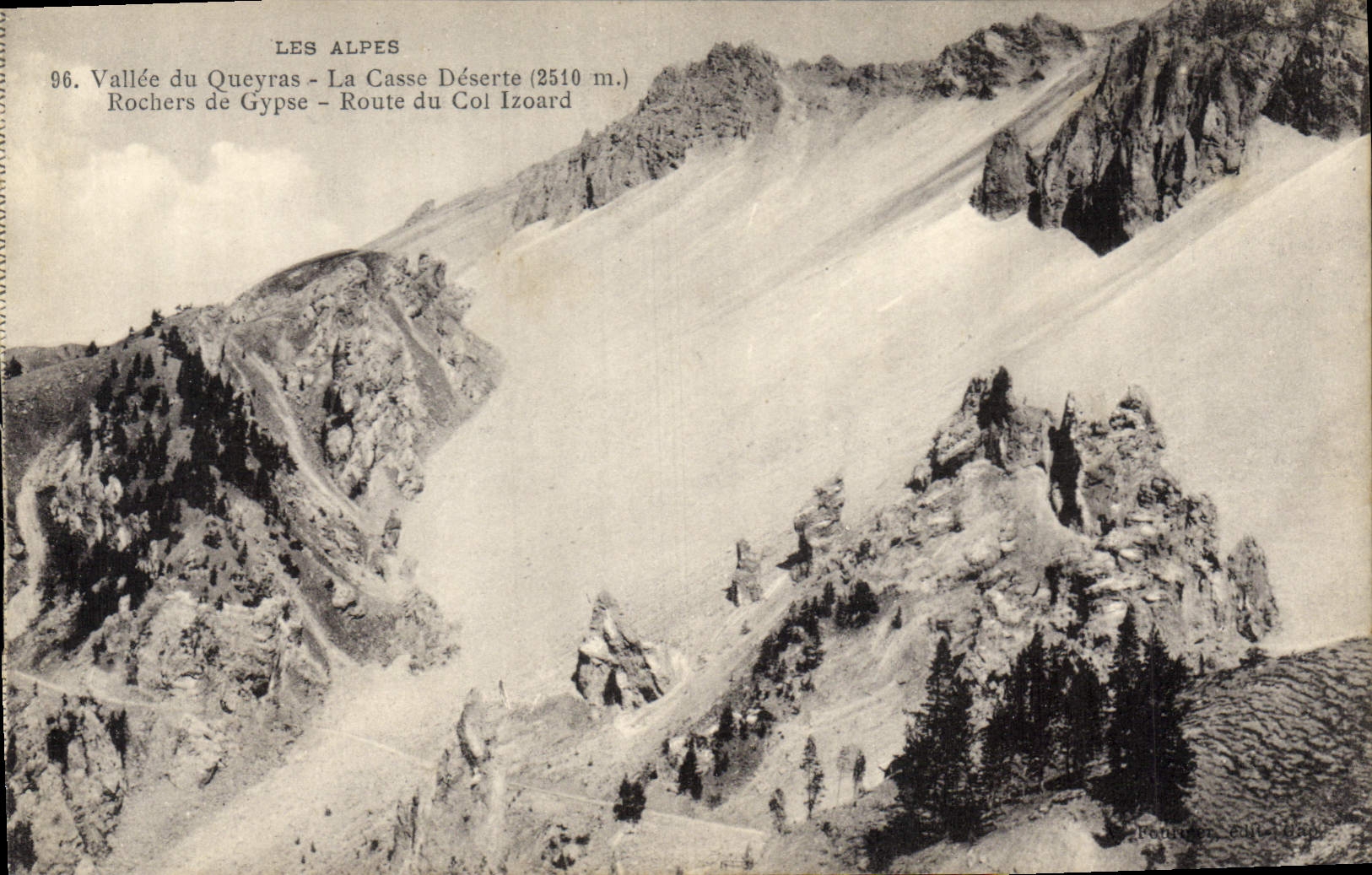 CPA Les Alpes Vallee du Queyras la Casse Deserte Rochers de Gypse Route du Col Izoard 