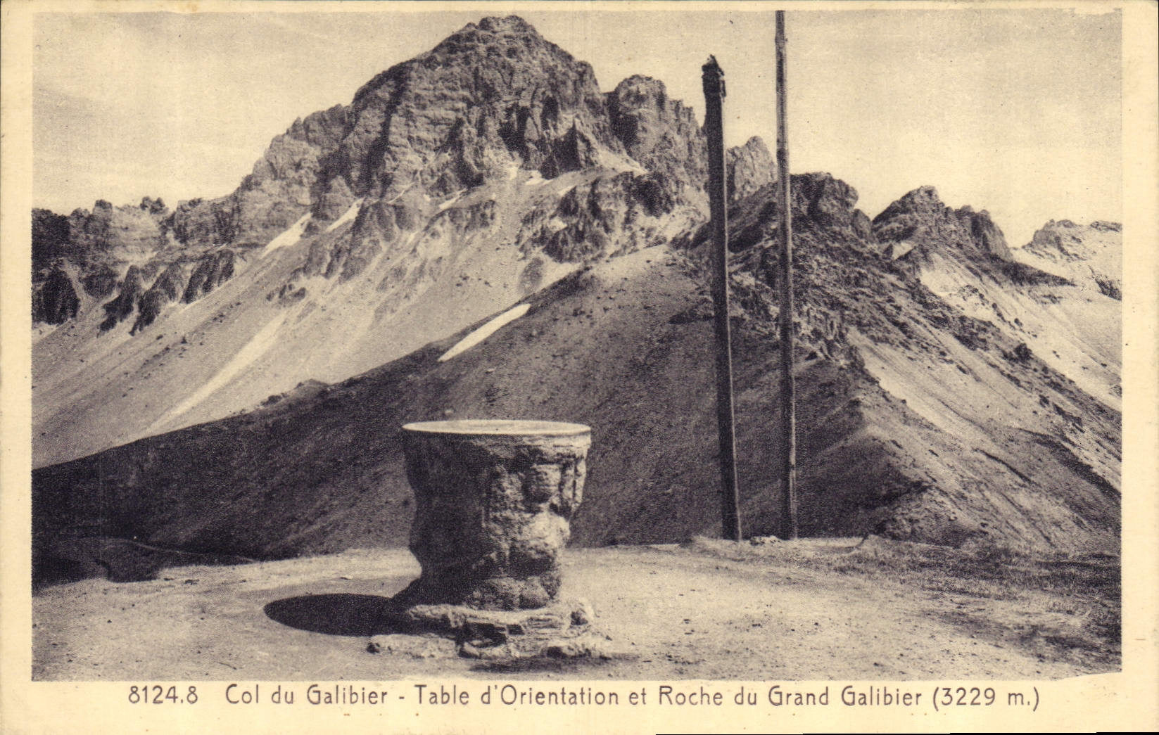 CPA Col du Galibier Table d'Orientation et Roche du grand Galibier