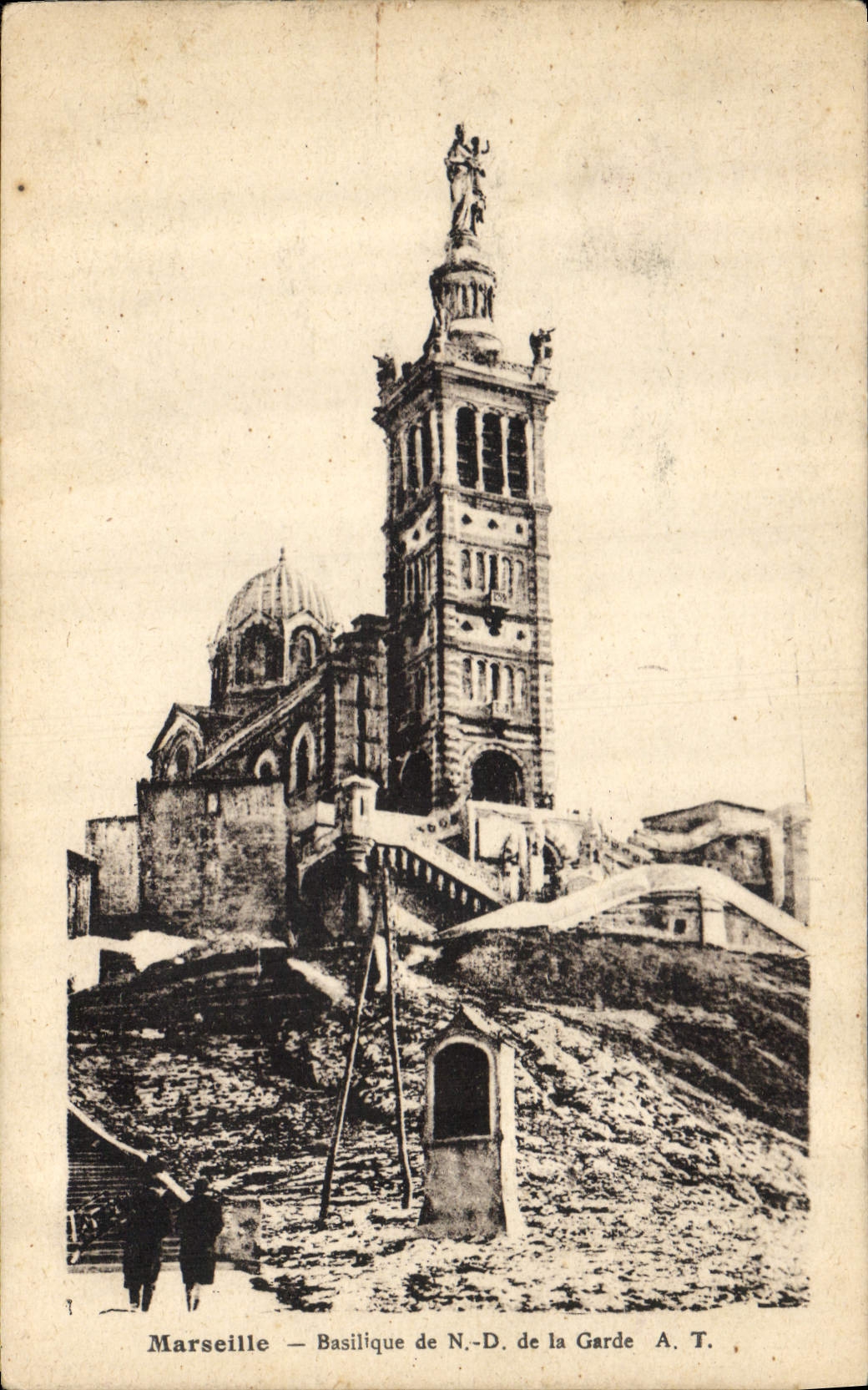 CPA Marseille Basilique de N D de la Garde 